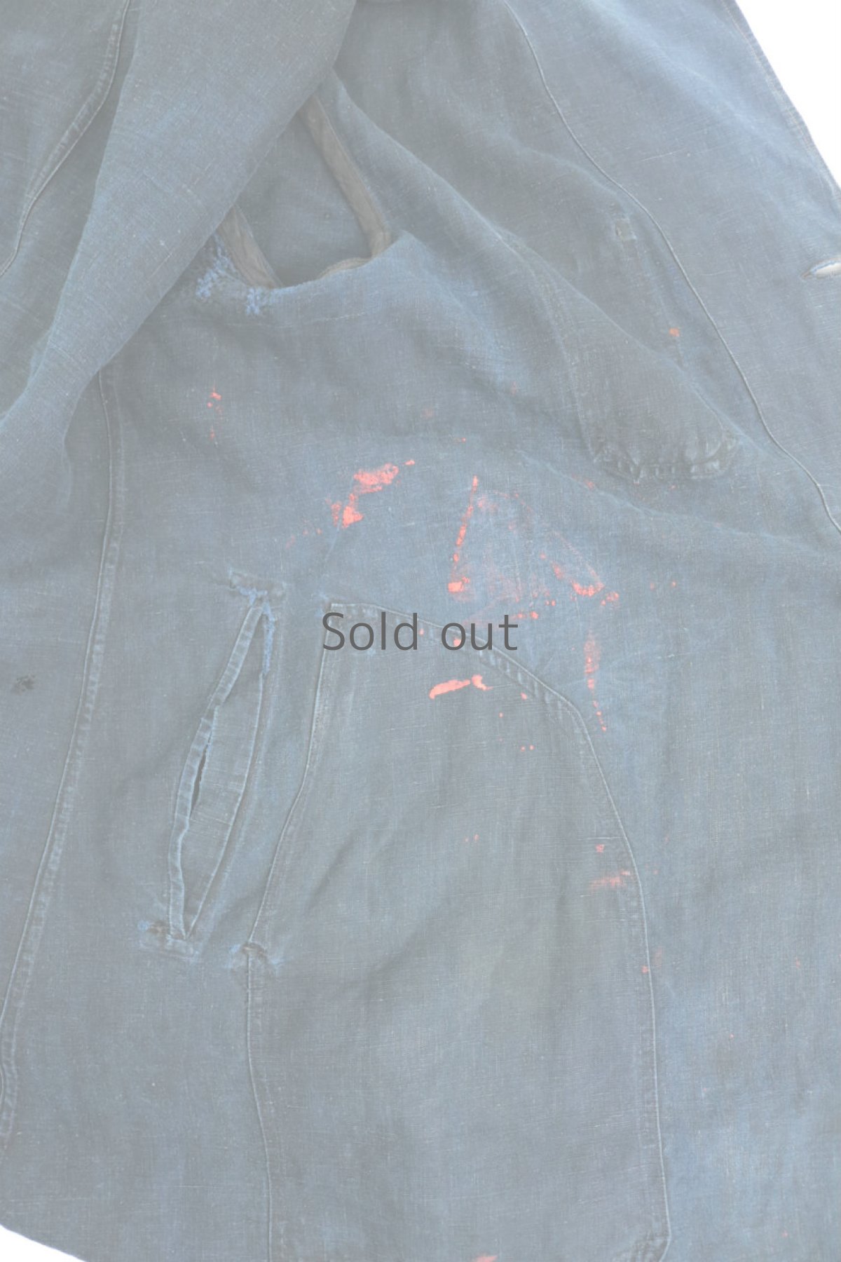 画像17: 【フランス】20世紀初頭　インディゴリネン ワークコート（AUX AILES） (17)