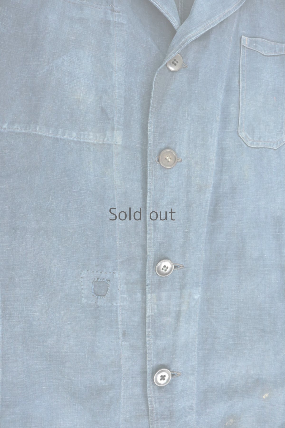 画像6: 【フランス】20世紀初頭　インディゴリネン ワークコート（AUX AILES） (6)