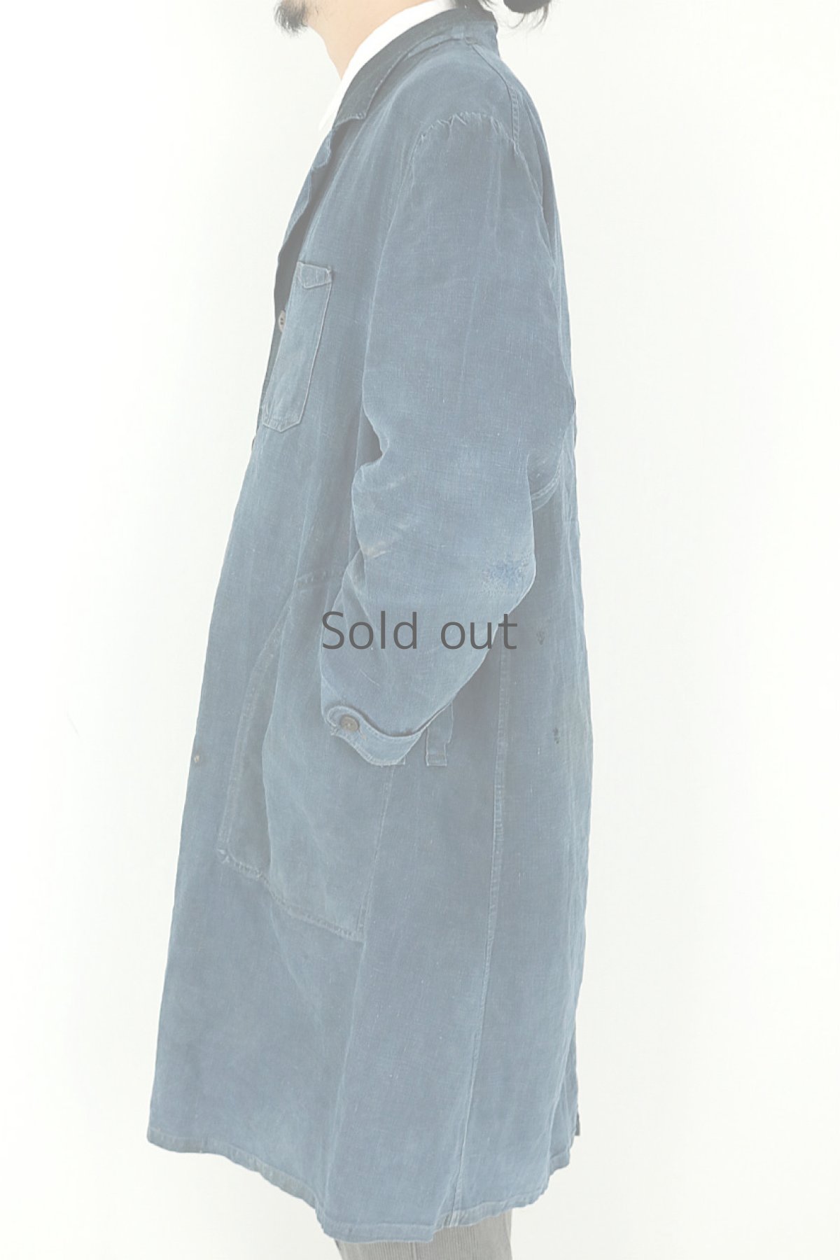 画像3: 【フランス】20世紀初頭　インディゴリネン ワークコート（AUX AILES） (3)