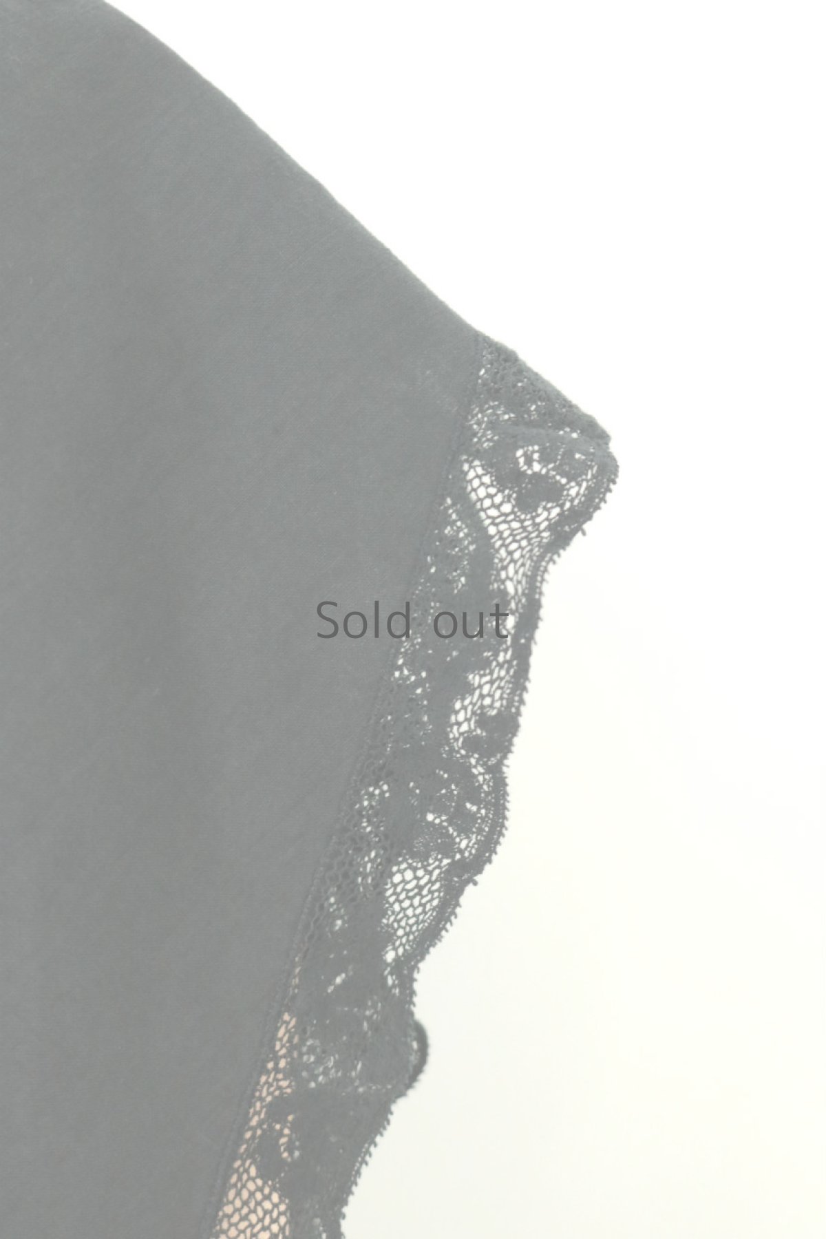 画像7: 【フランス】アンティークコットン×染　繊細なレースのワンピース（黒色） (7)