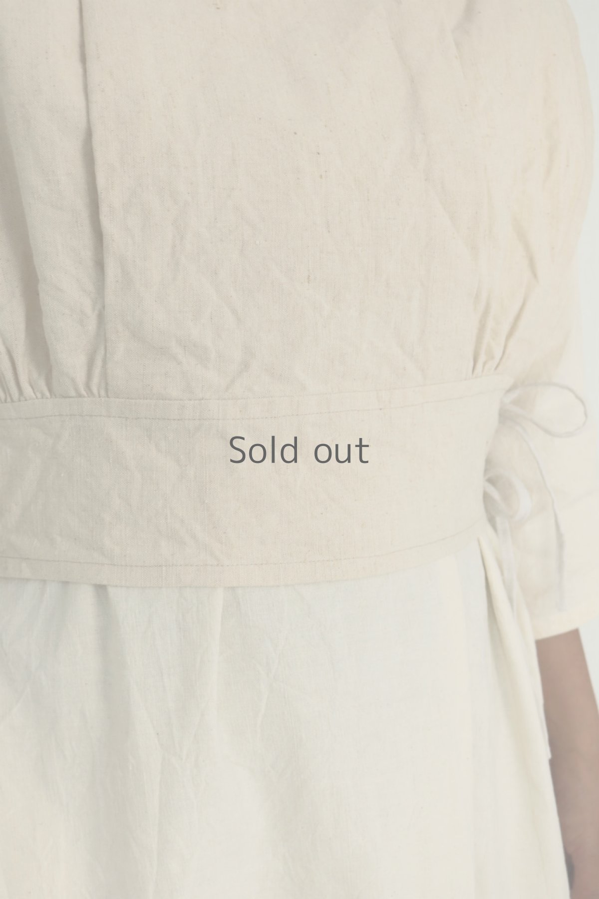 画像6: 【ササキチホ】アンティークリネン　タックギャザー　ノースリーブブラウス（O型/白） (6)