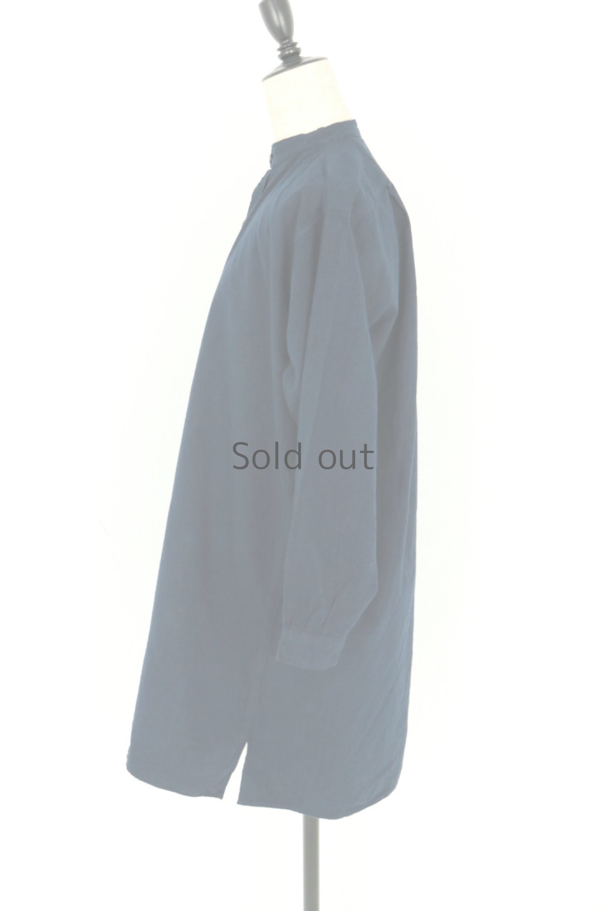 画像3: 【ドイツ】ビンテージ×染め プルオーバーロングシャツ（紺色） (3)