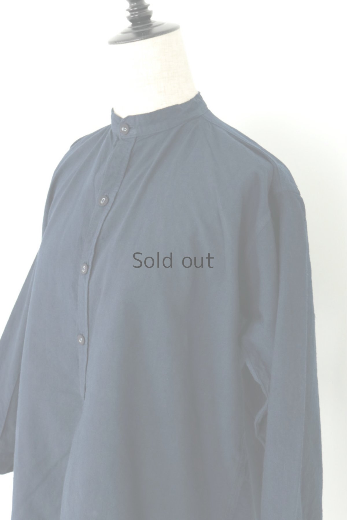 画像6: 【ドイツ】ビンテージ×染め プルオーバーロングシャツ（紺色） (6)