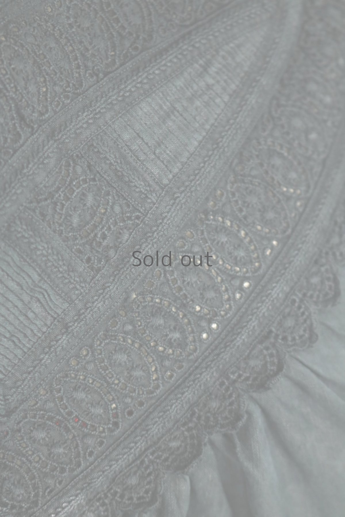 画像8: 【ドイツ】アンティークリネン×染　ノースリーブ　装飾レース　ロングワンピース（黒） (8)