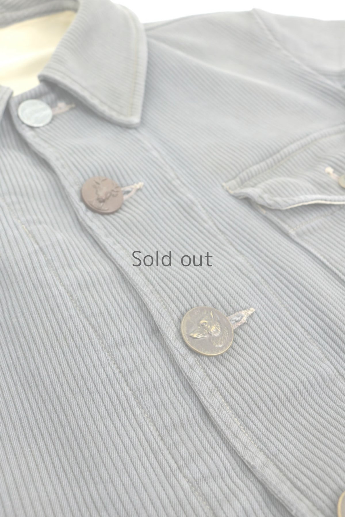 画像10: 【フランス】1950年代頃のコットンピケ　動物ボタンハンティングジャケット（Adolphe Lafont） (10)