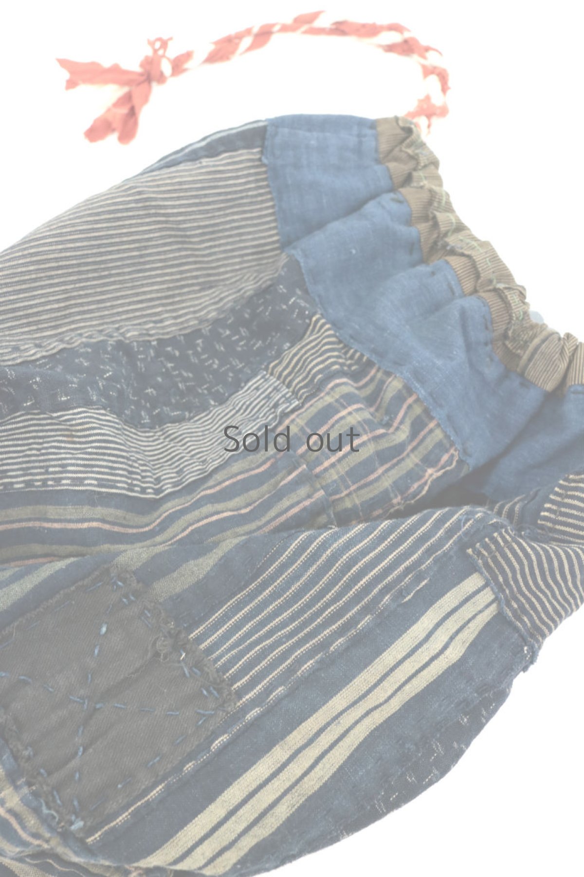 画像6: 【日本】明治・大正時代の米袋巾着（中くらい/紅白ひも） (6)