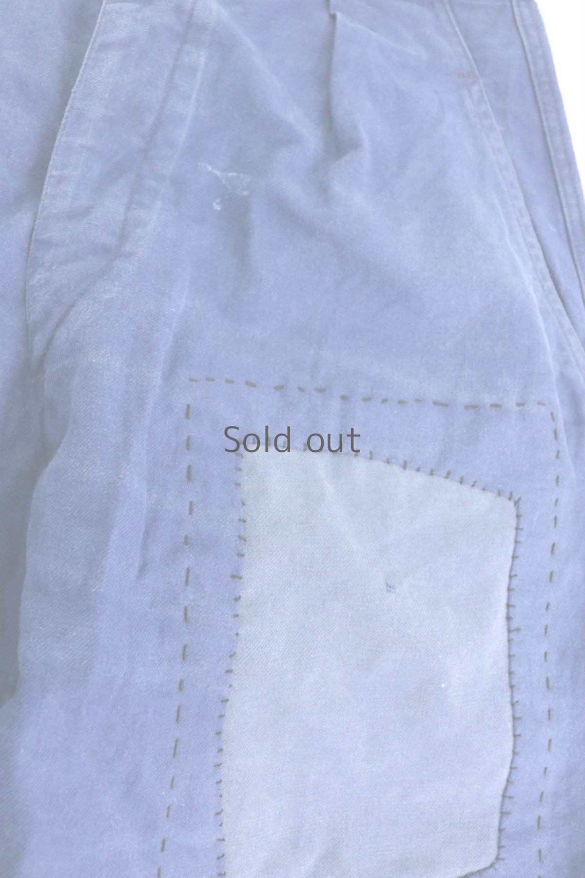 画像6: 【MITSUGU SASAKI】ビンテージ×リメイク　シンプルなパッチワーク　ワークパンツ (6)