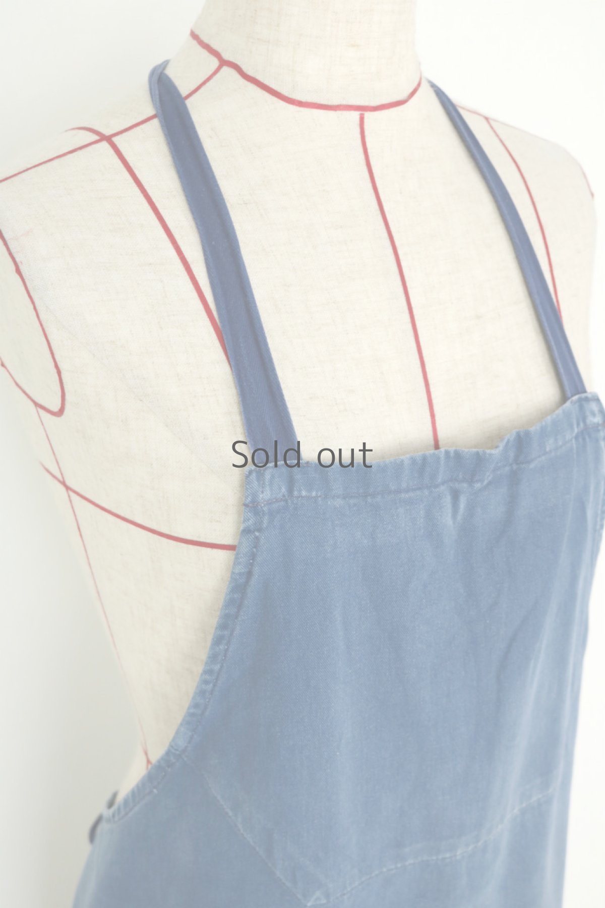 画像4: 【ドイツ】ビンテージ　ワークエプロン（内ポケット） (4)