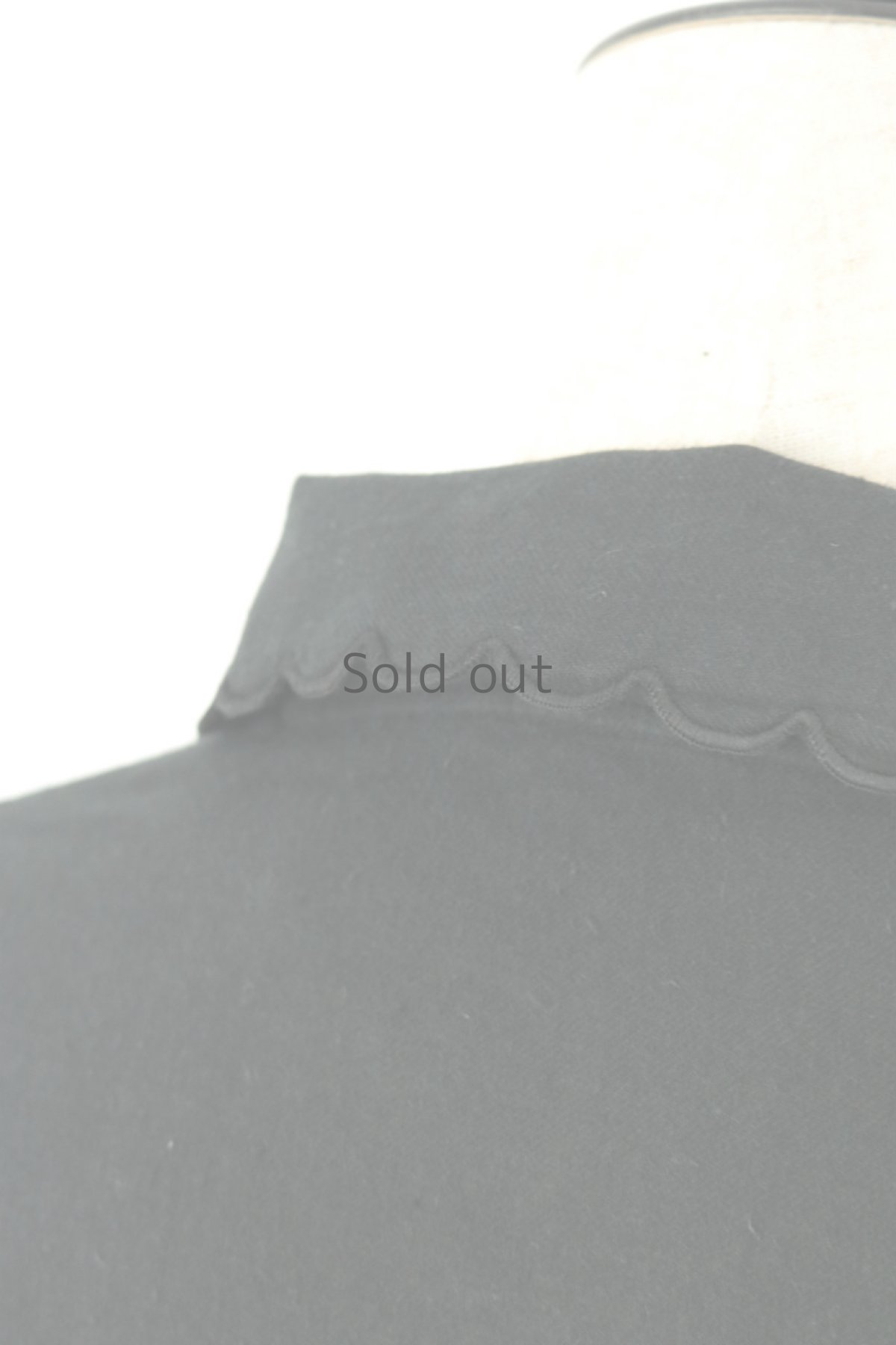 画像9: 【フランス】アンティークコットン×染め　長袖ブラウス(裏起毛/黒/幅広) (9)