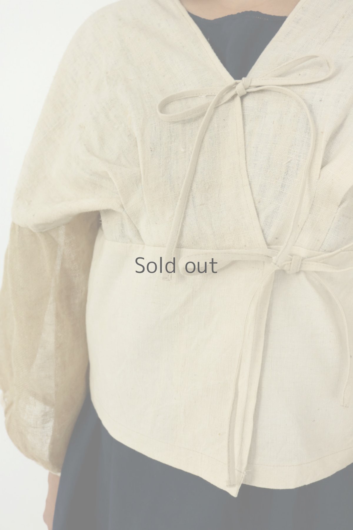 画像5: 【ササキチホ】古布　タックカシュクールブラウス（カヤ袖） (5)