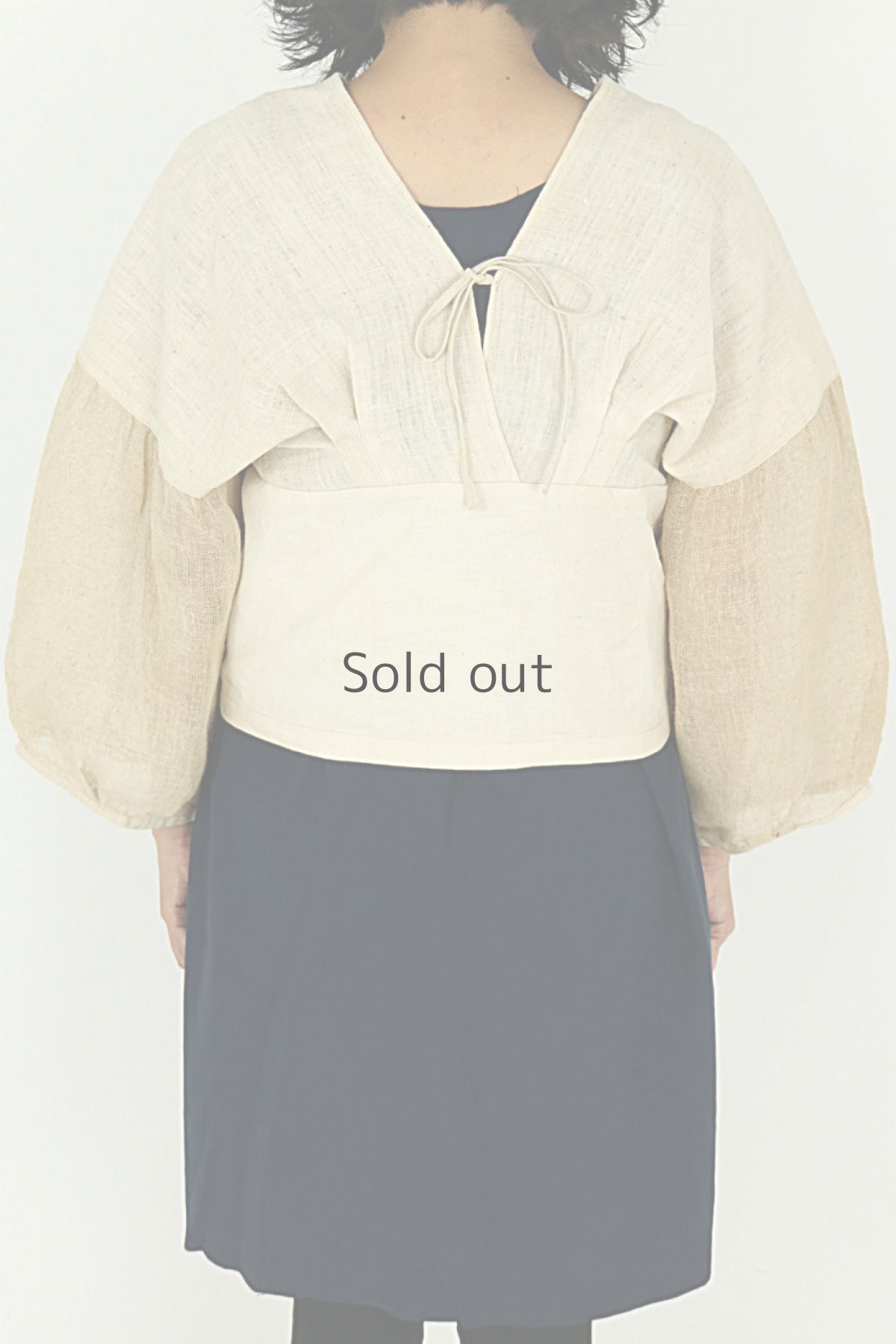 画像4: 【ササキチホ】古布　タックカシュクールブラウス（カヤ袖） (4)