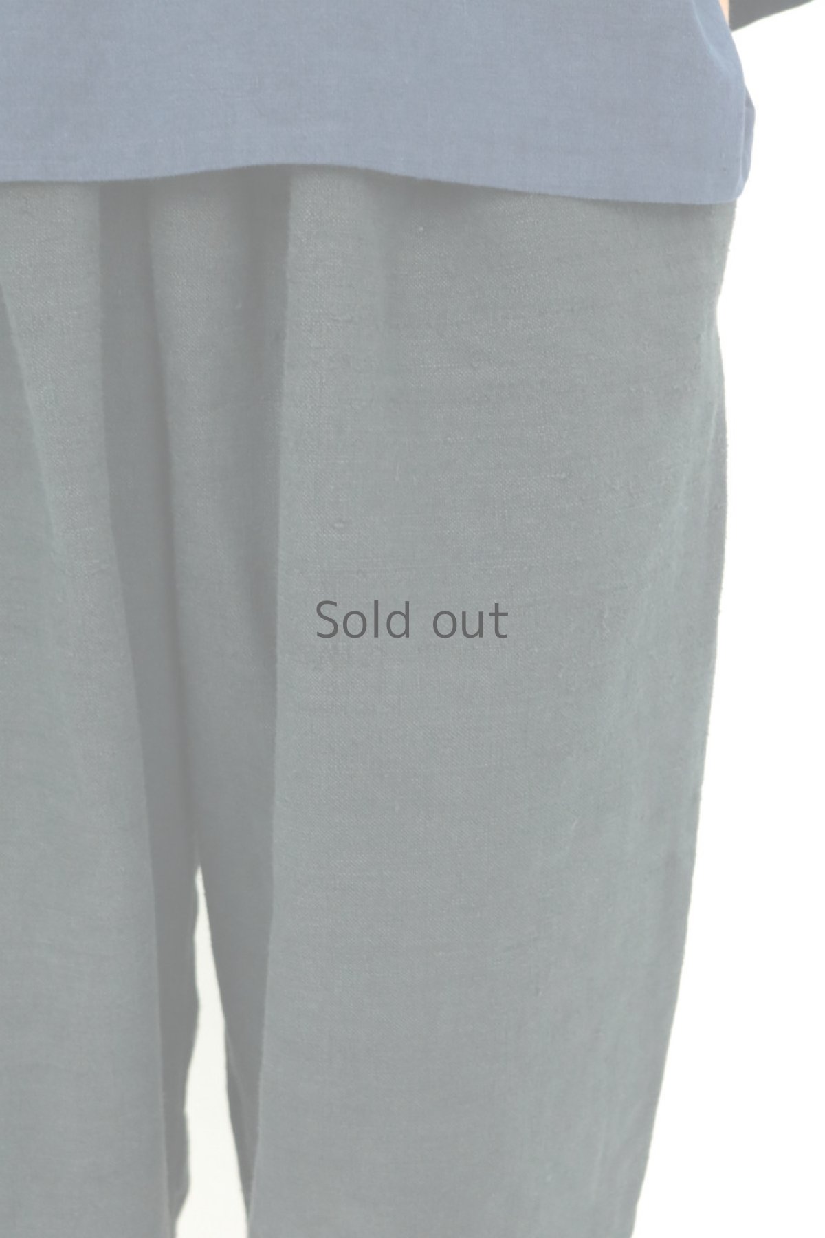 画像9: 【ササキチホ】アンティークリネン×染め　裾タック　バレルパンツ（黒） (9)