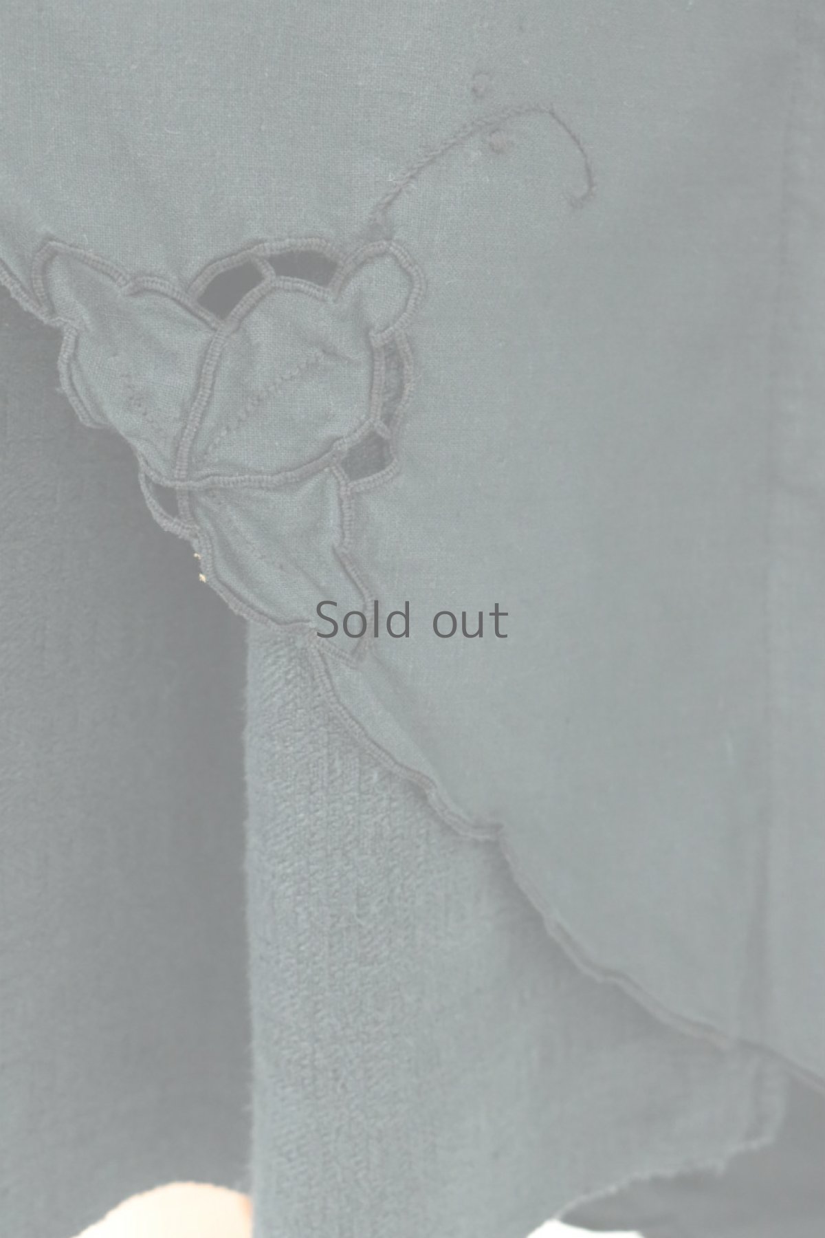 画像9: 【ササキチホ】アンティークレース×リメイク　エプロン風スカート(黒) (9)