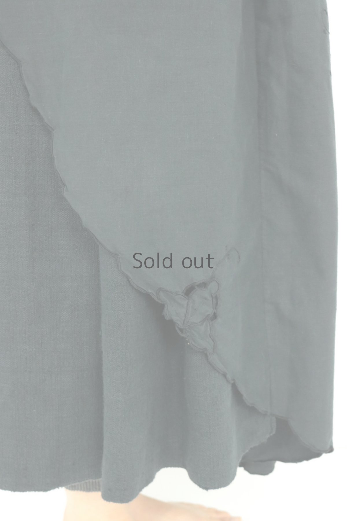 画像8: 【ササキチホ】アンティークレース×リメイク　エプロン風スカート(黒) (8)