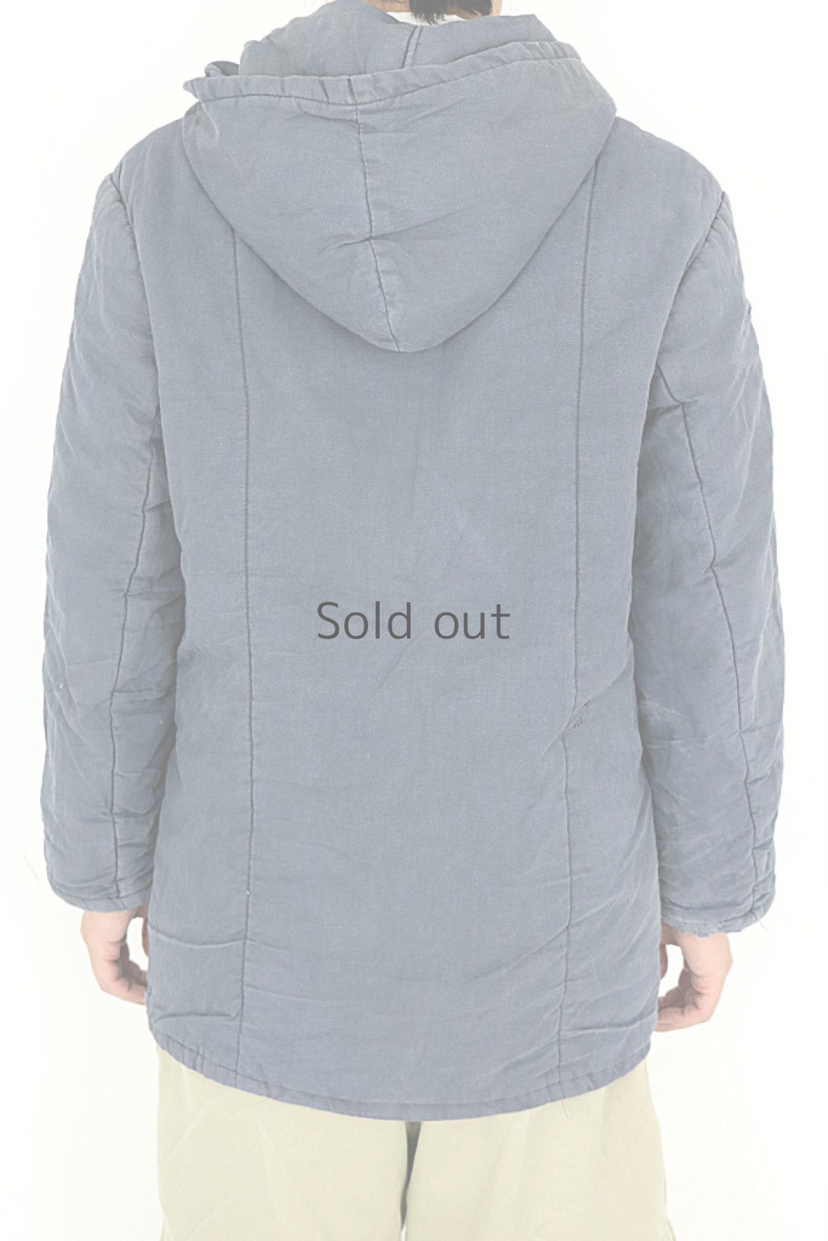 画像4: 【ドイツ】1960年代　冬用　中綿コットンフードジャケット（グレー） (4)