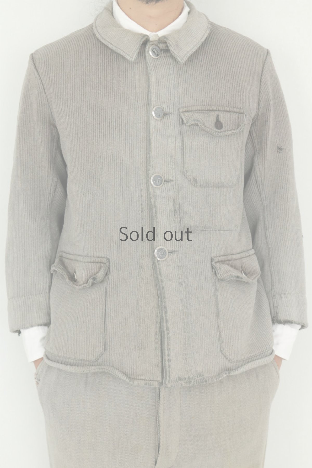 画像2: 【フランス】1950年代頃のコットンピケ　動物ボタンハンティングジャケット（FLERIEN) (2)