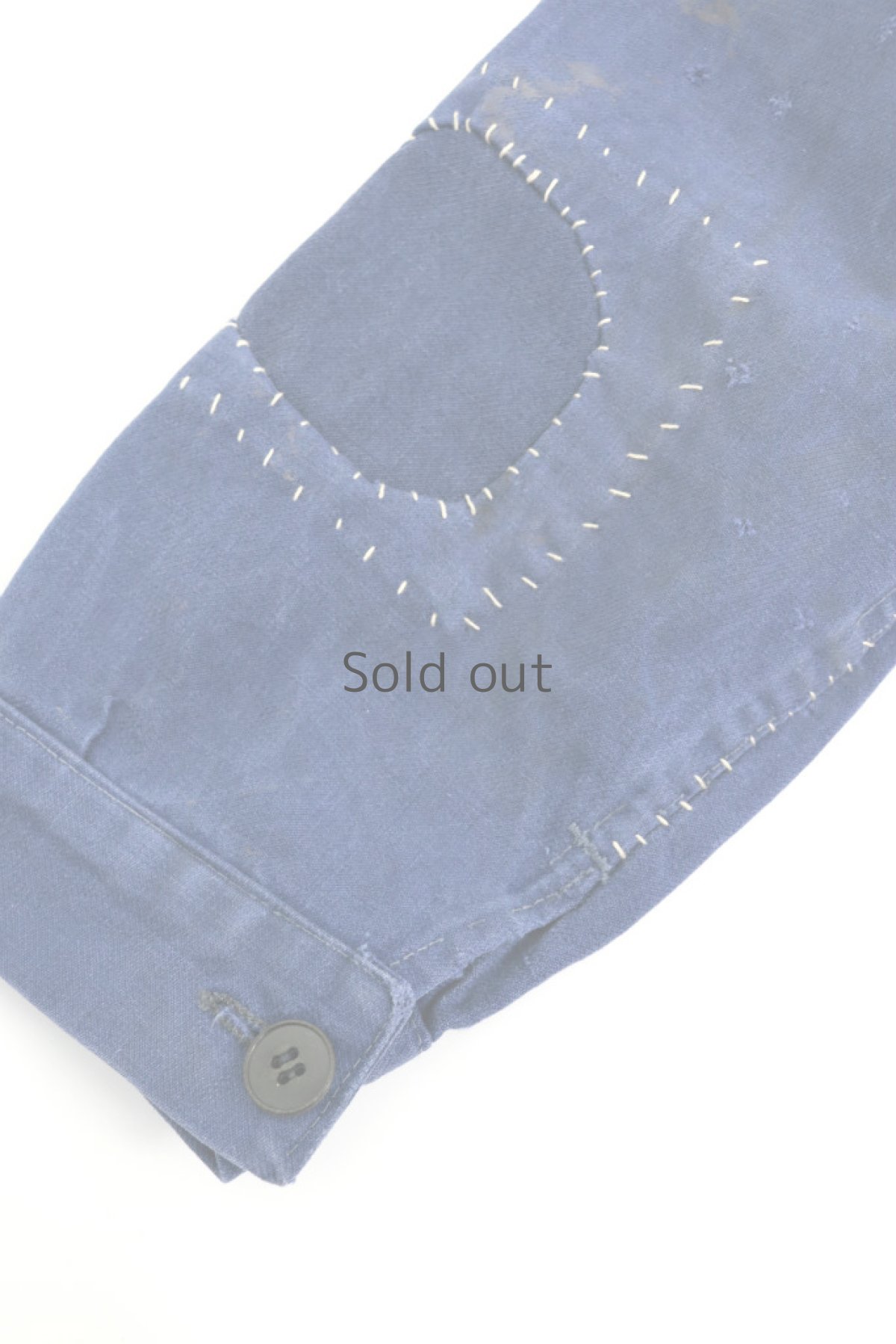 画像8: 【MITSUGU SASAKI】ビンテージリメイク　パッチワーク　ワークジャケット（2トーン白ステッチ） (8)