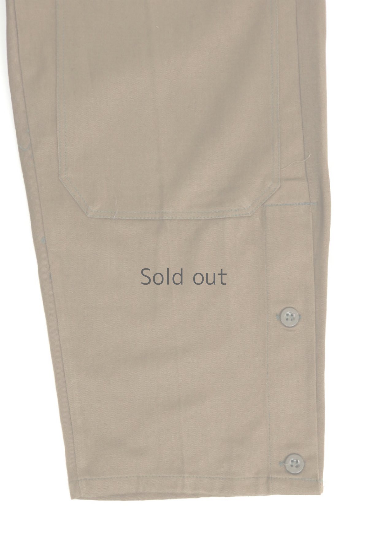 画像10: 【MITSUGU SASAKI】ビンテージ×リメイク　ブラウンイージーワークパンツ（腰ひも） (10)