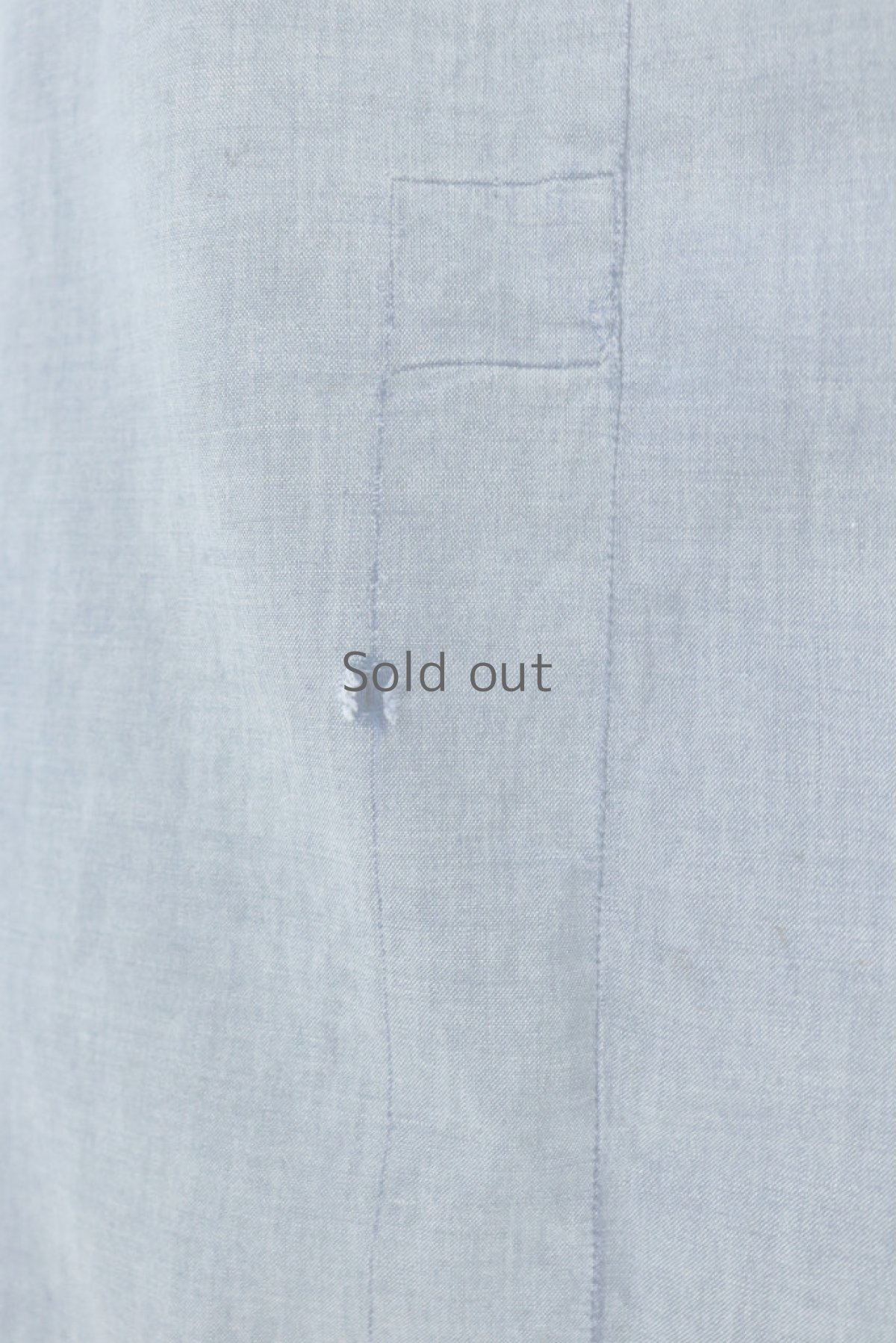 画像13: 【フランス】1950年代頃 シャンブレーコットン　農婦ドレス（ブルーグレー） (13)