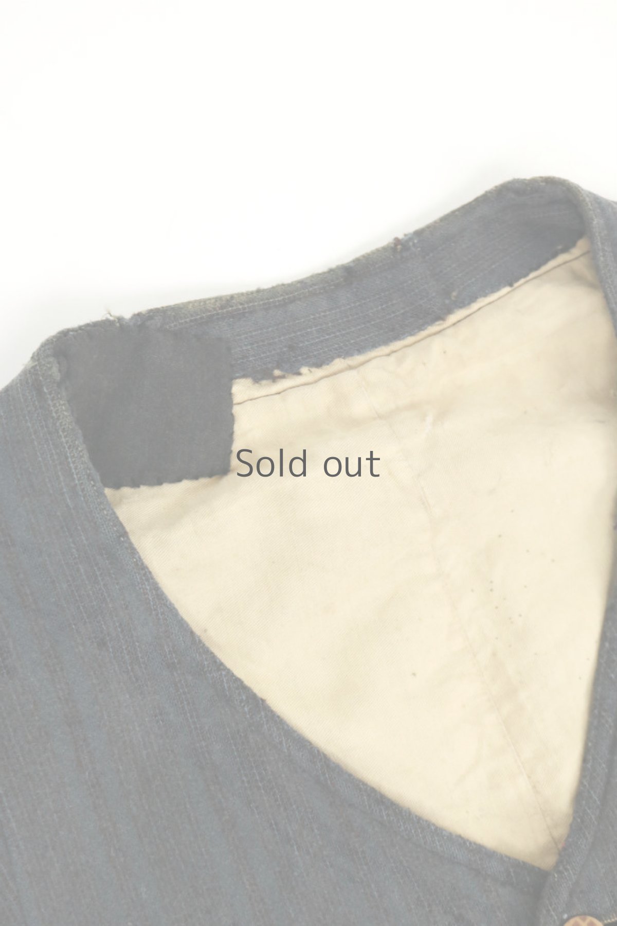 画像5: 【フランス】1930年代頃のボロボロウール　ワークベスト (5)