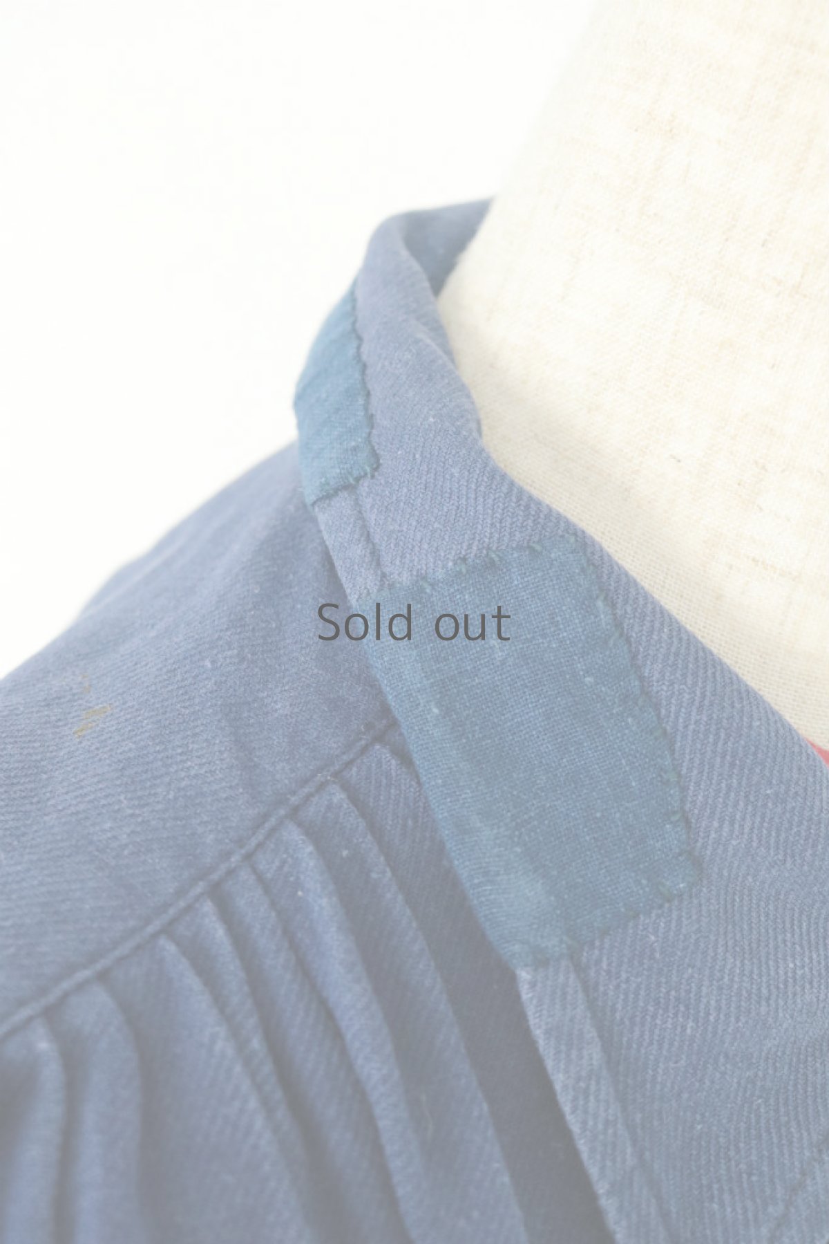 画像13: 【フランス】1930年代頃のブルーコットン　ファーマーズスモック（前開き） (13)