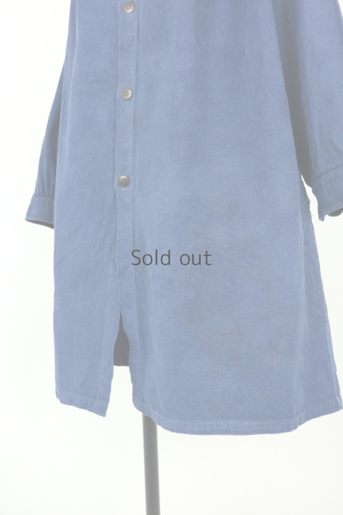 画像6: 【フランス】1930年代頃のブルーコットン　ファーマーズスモック（前開き） (6)