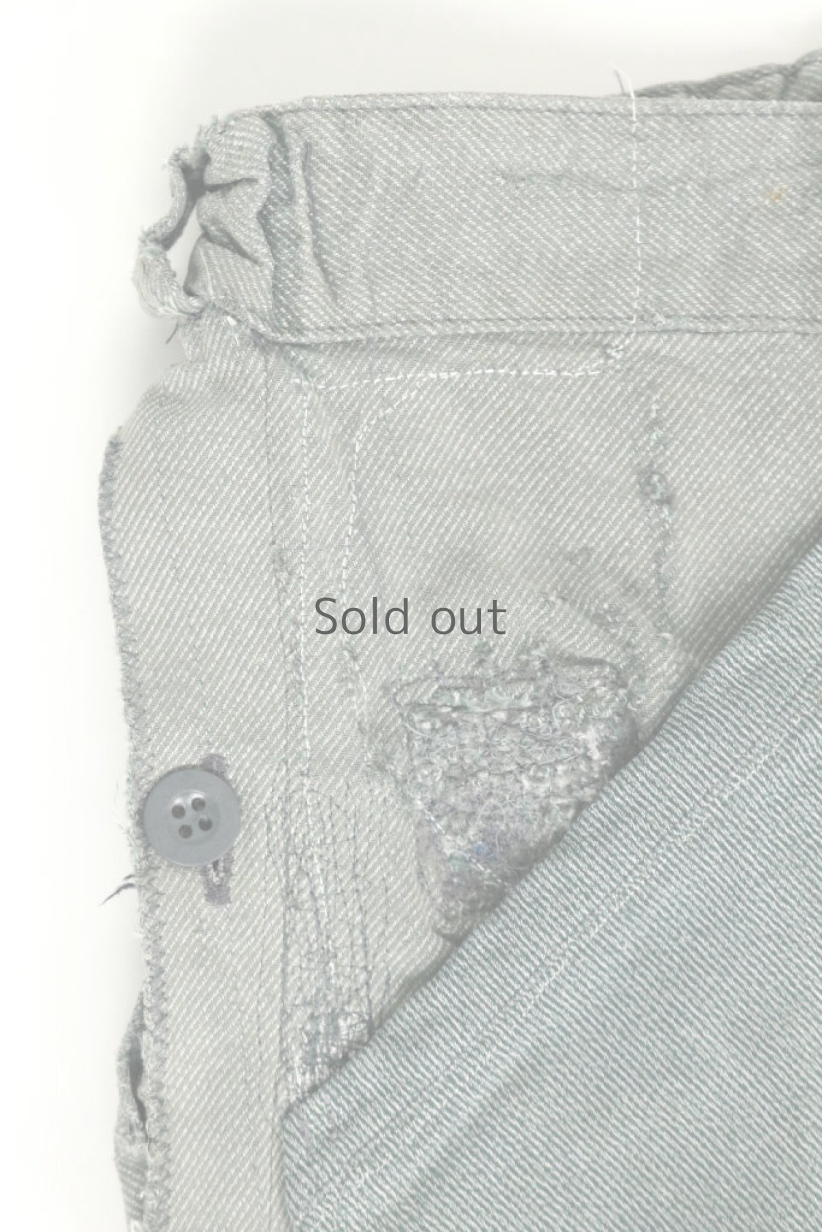 画像5: 【MITSUGU SASAKI】ビンテージ×リメイク　スイス軍のパッチワーク　ミリタリーパンツ（グレーグリーン） (5)