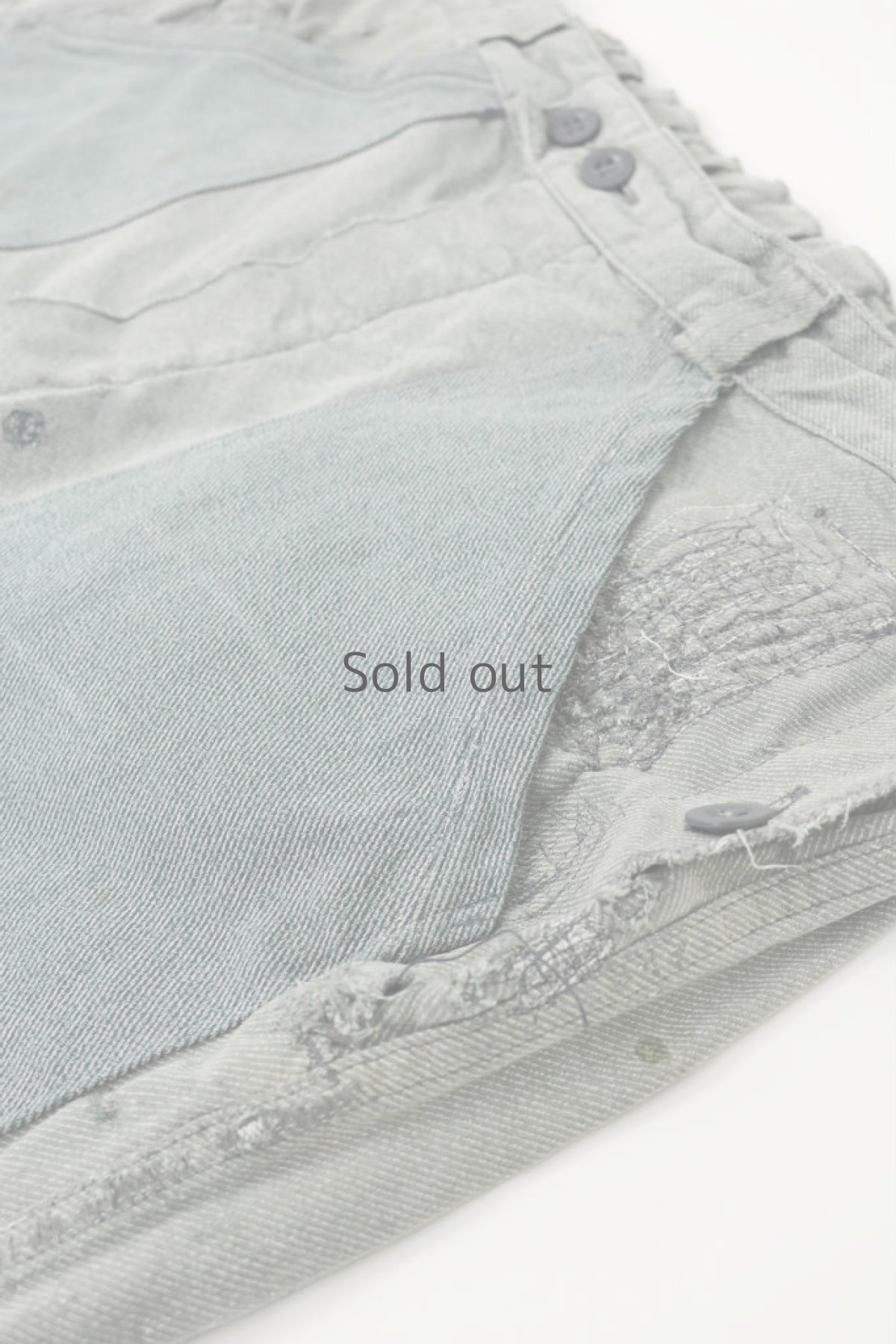 画像3: 【MITSUGU SASAKI】ビンテージ×リメイク　スイス軍のパッチワーク　ミリタリーパンツ（グレーグリーン） (3)