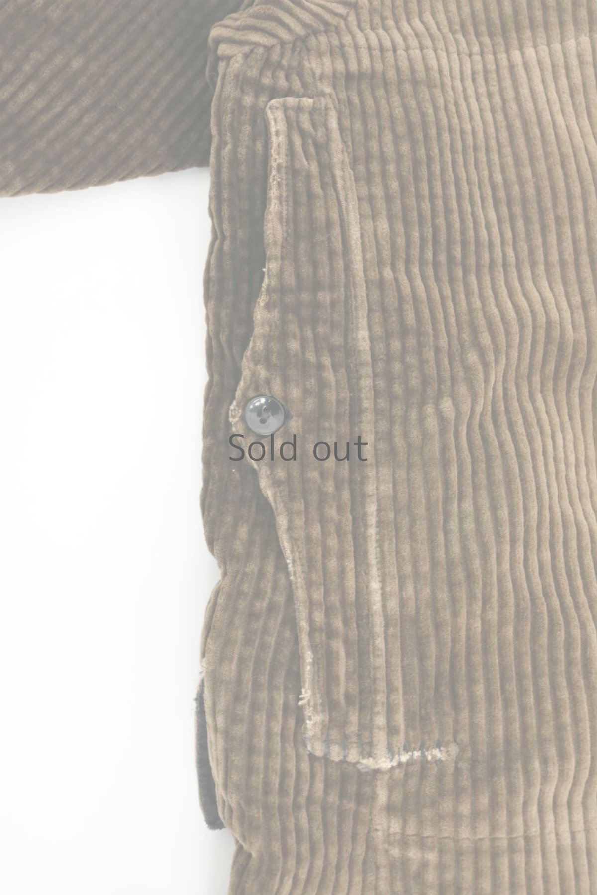 画像10: 【フランス】1950年代頃の太畝コーデュロイ　動物ボタンハンティングジャケット（茶色） (10)