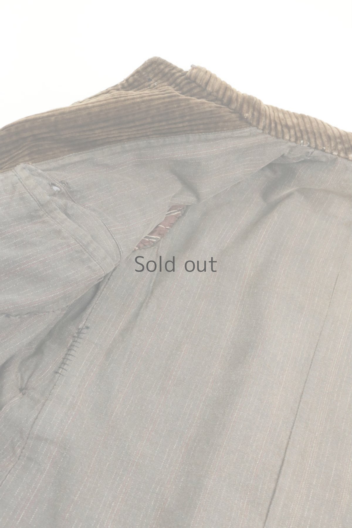 画像13: 【フランス】1950年代頃の太畝コーデュロイ　動物ボタンハンティングジャケット（茶色） (13)