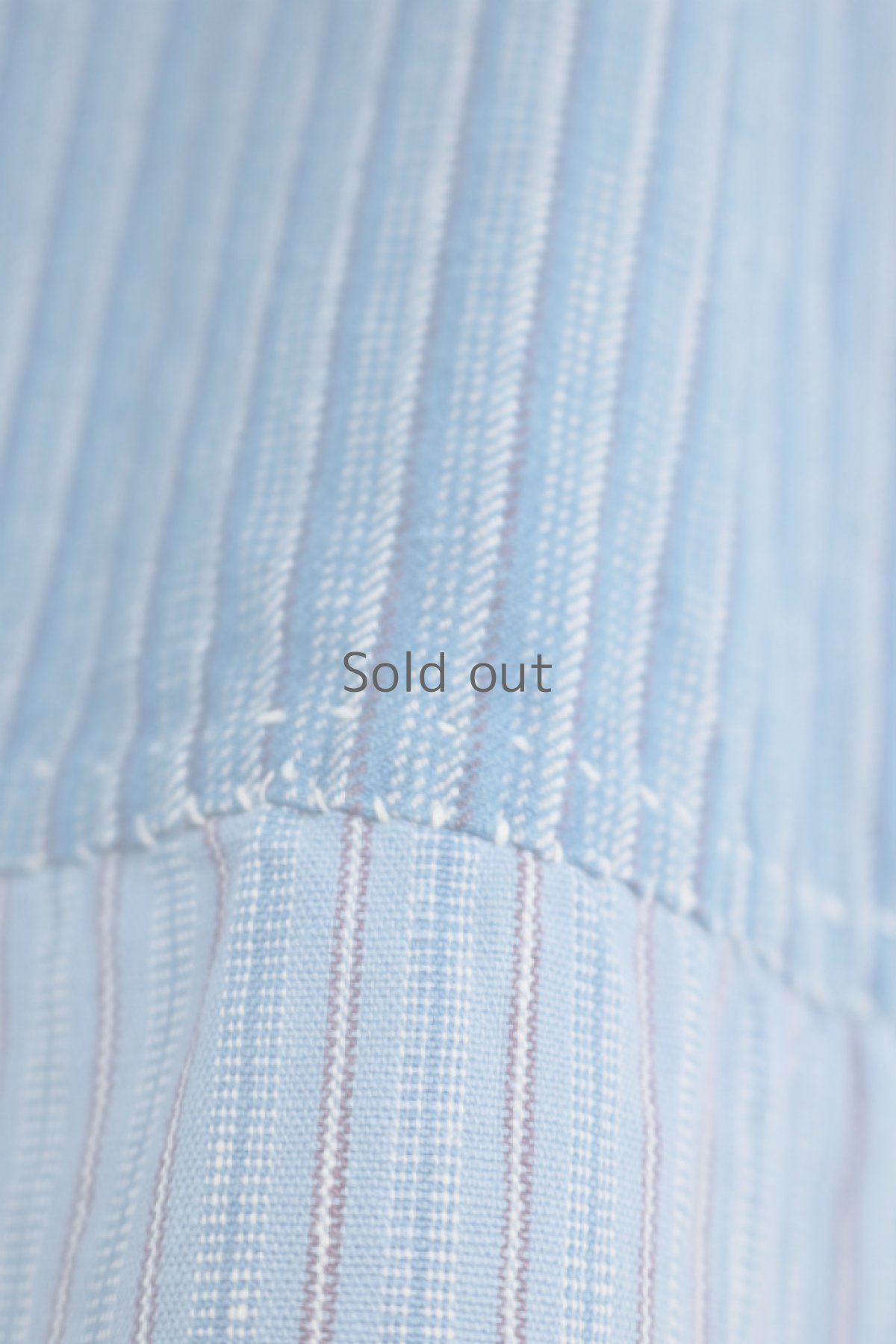 画像12: 【フランス】１９５０年代頃のリペアされたストライプ　プルオーバーシャツ（ブルー） (12)