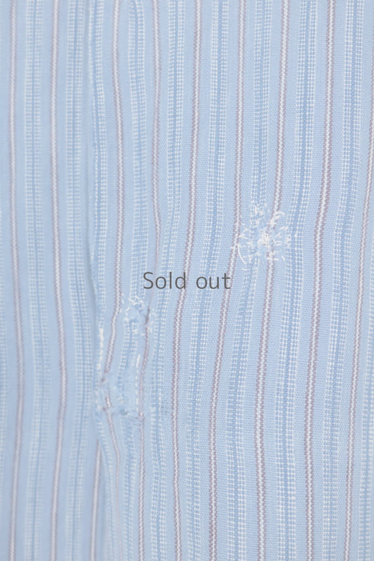 画像6: 【フランス】１９５０年代頃のリペアされたストライプ　プルオーバーシャツ（ブルー） (6)