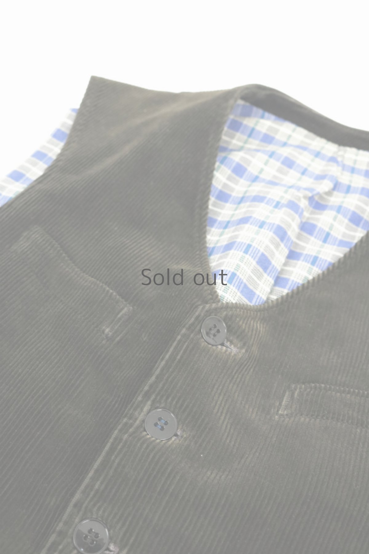 画像2: 【フランス】1950年代　コーデュロイワークベスト（黒茶色） (2)