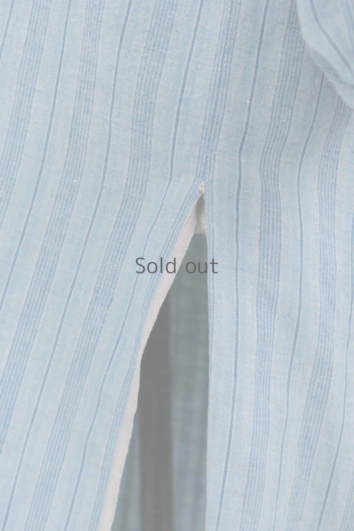 画像11: 【MITSUGU SASAKI】1930年代頃のパッチされたプルオーバーストライプロングシャツ（ブルー） (11)