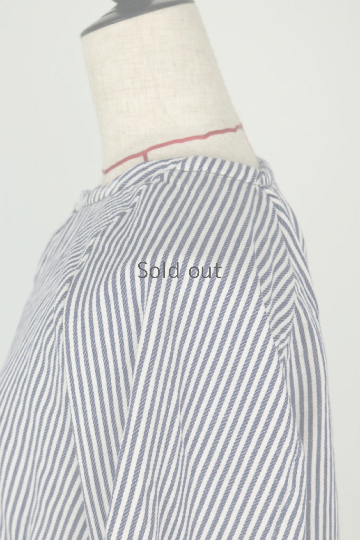 画像8: 【ドイツ】ビンテージ　フィッシャーマンズ　スモックシャツ（裏起毛/ストライプ/小さめ） (8)