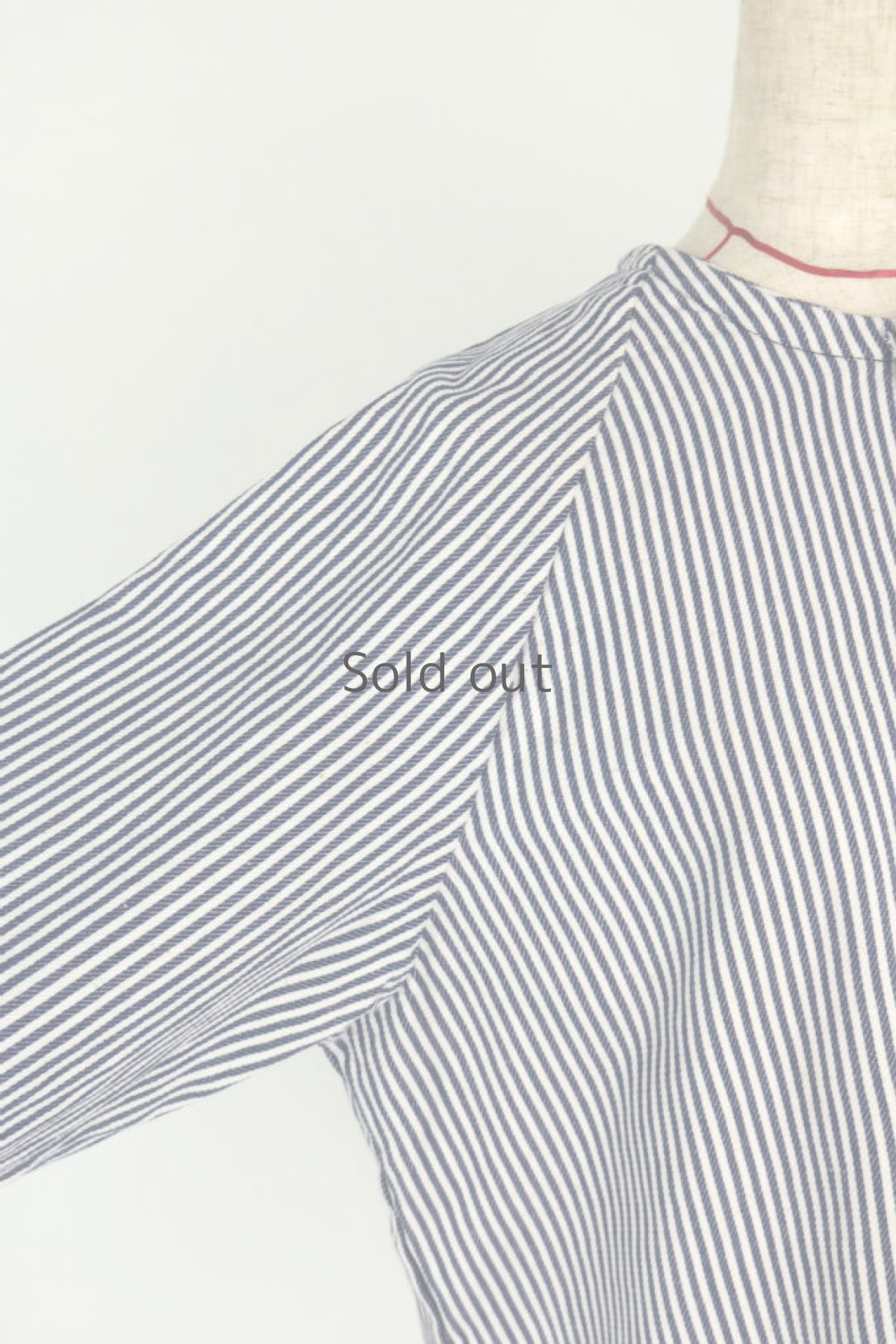 画像5: 【ドイツ】ビンテージ　フィッシャーマンズ　スモックシャツ（裏起毛/ストライプ/小さめ） (5)