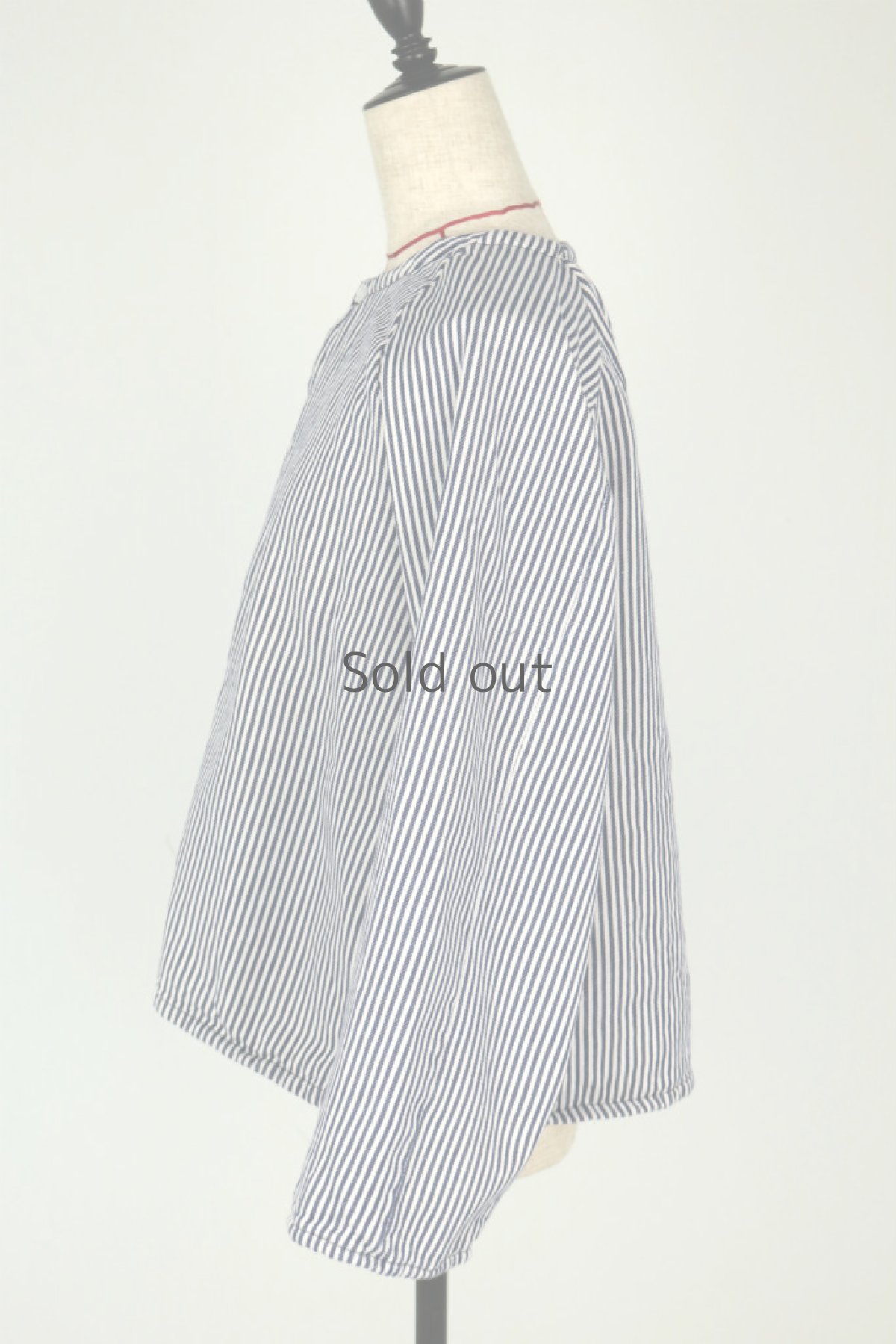 画像7: 【ドイツ】ビンテージ　フィッシャーマンズ　スモックシャツ（裏起毛/ストライプ/小さめ） (7)