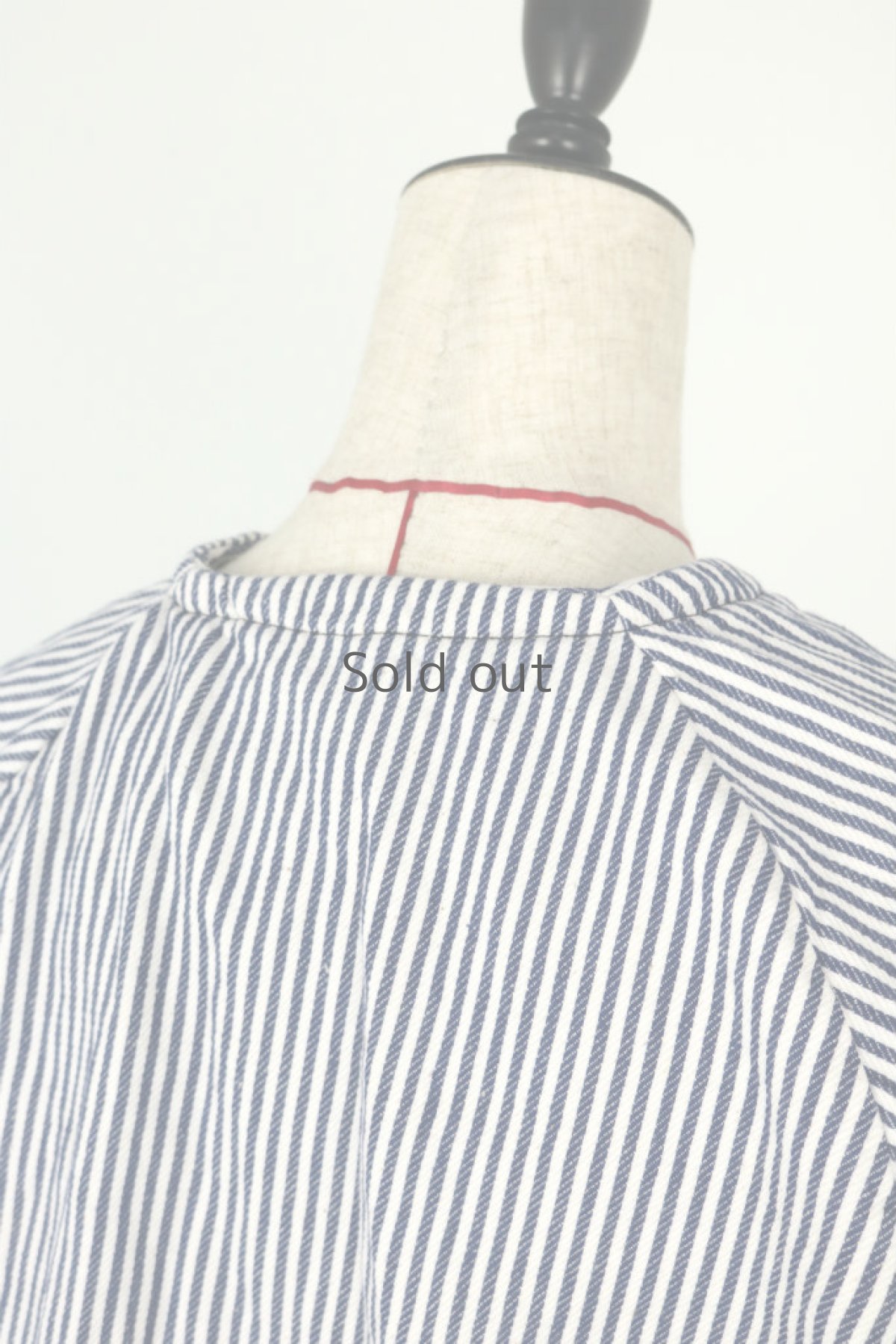 画像9: 【ドイツ】ビンテージ　フィッシャーマンズ　スモックシャツ（裏起毛/ストライプ/小さめ） (9)