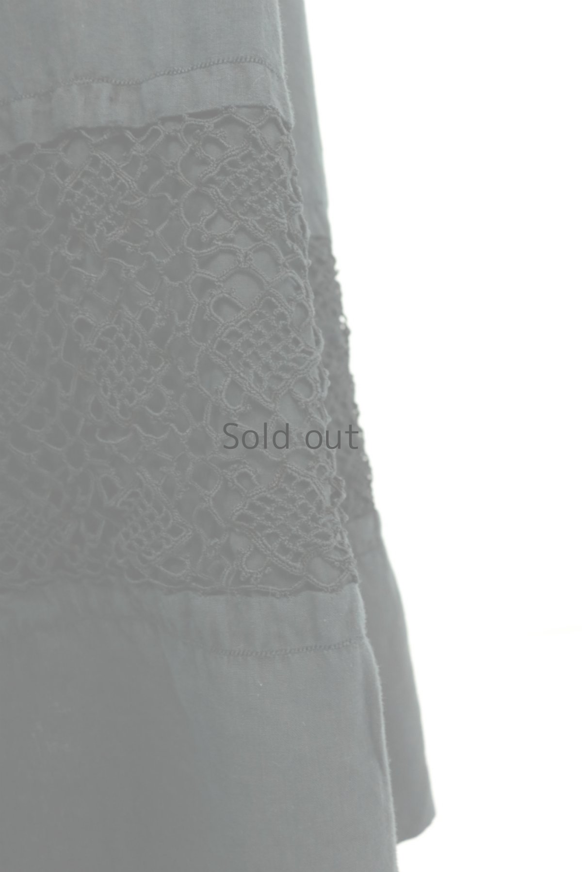 画像13: 【フランス】アンティークリネン×染め 20世紀初頭の教会用ロングスモックドレス(黒) (13)