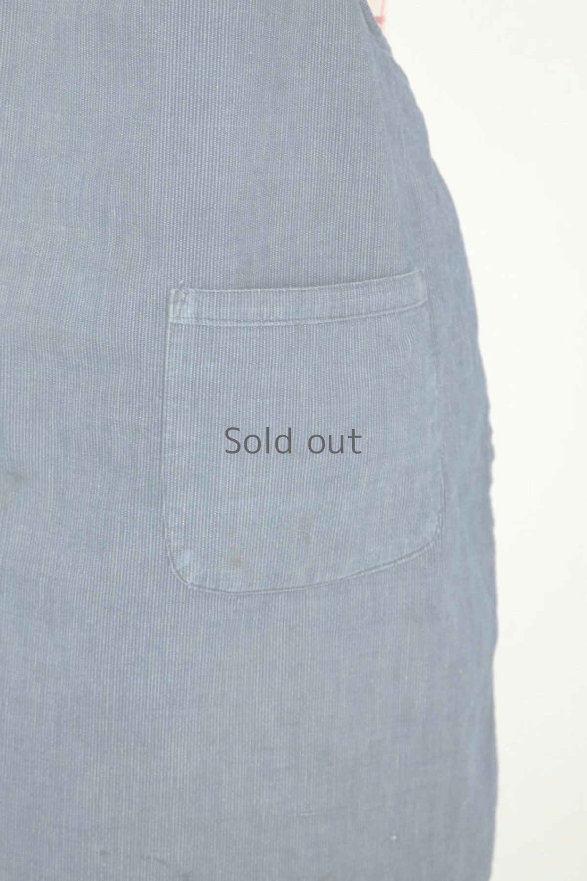 画像4: 【フランス】1930年代頃のインディゴストライプエプロン（少年用） (4)