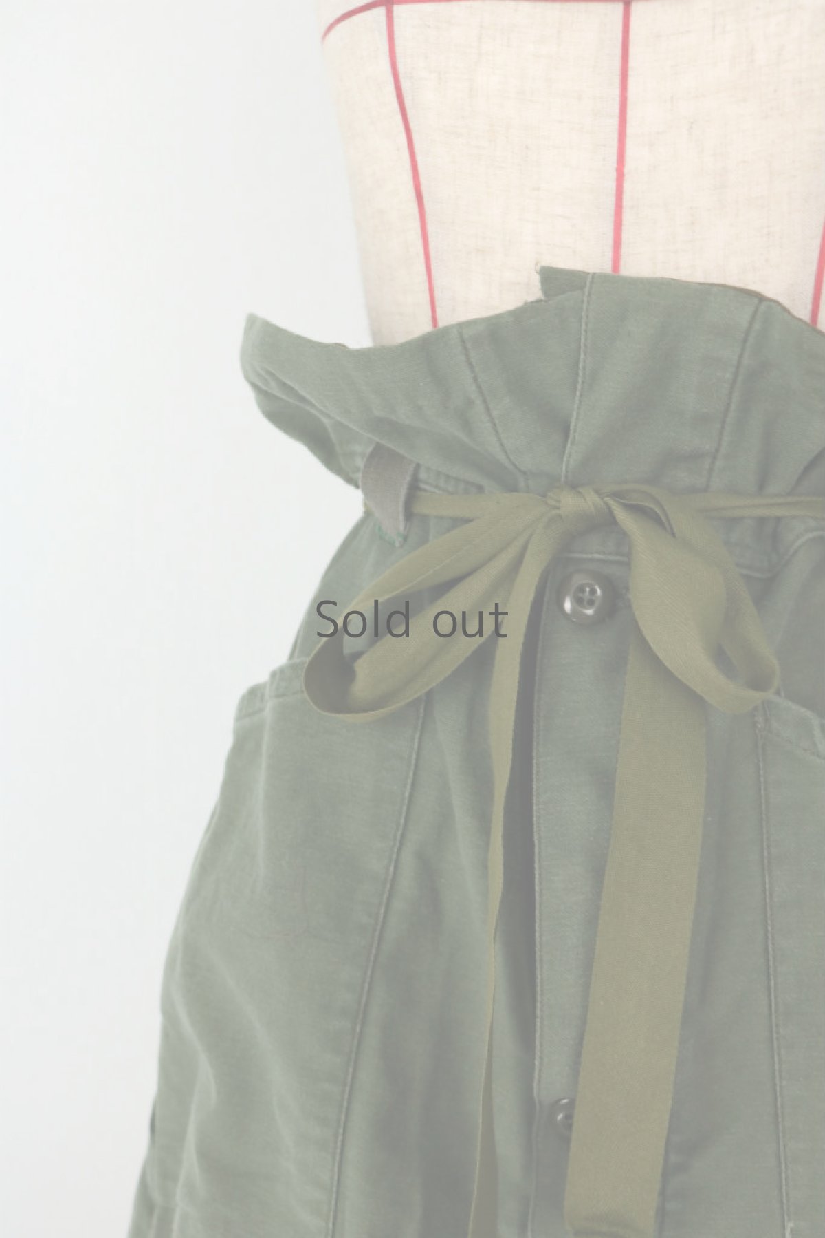 画像5: 【MITSUGU SASAKI】ビンテージリメイク　ハイウエスト　ミリタリースカート (5)