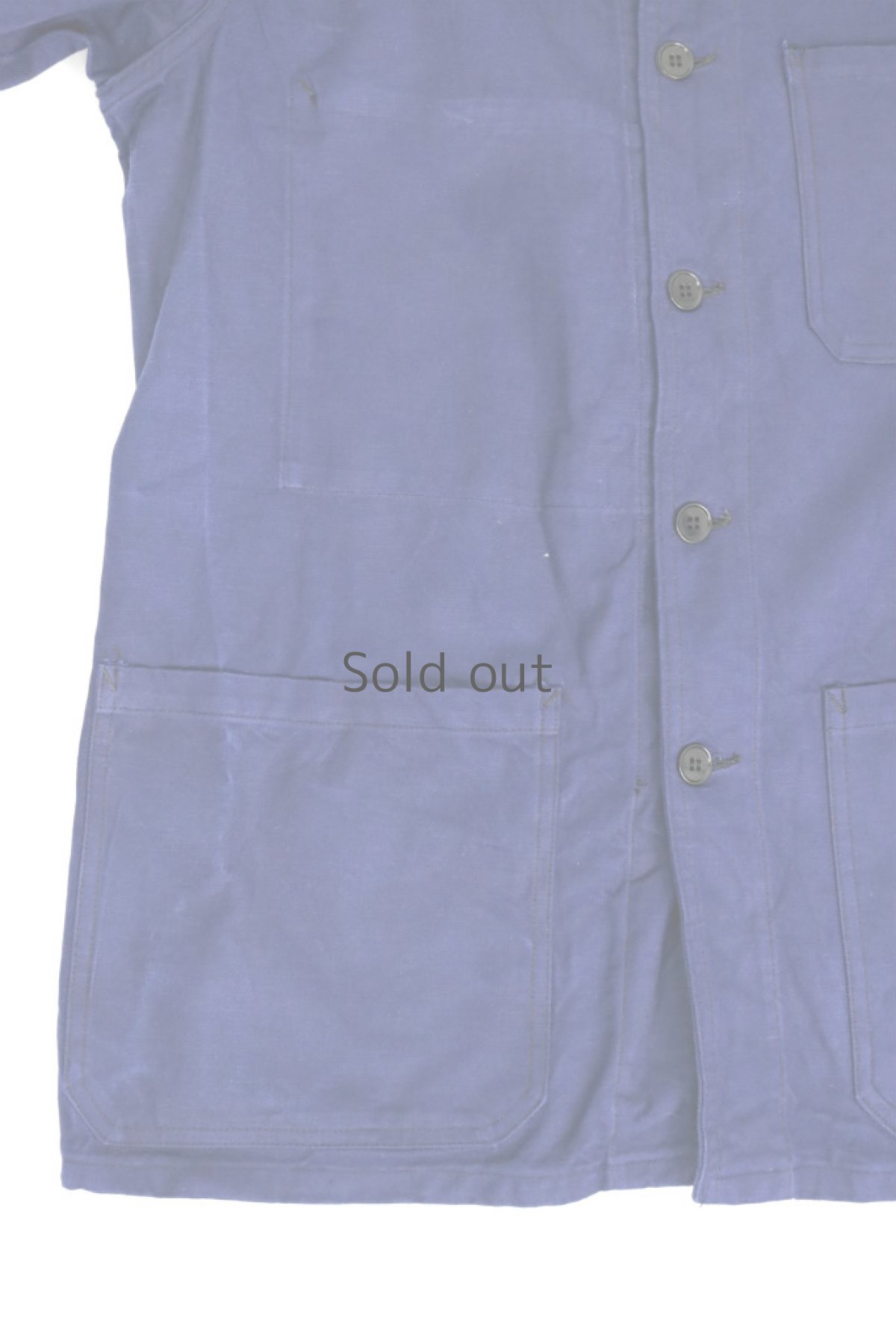 画像3: 【フランス】1960年代　フレンチインクブルーコットン　ワークジャケット(96_76 Z.V.T.T_,66) (3)