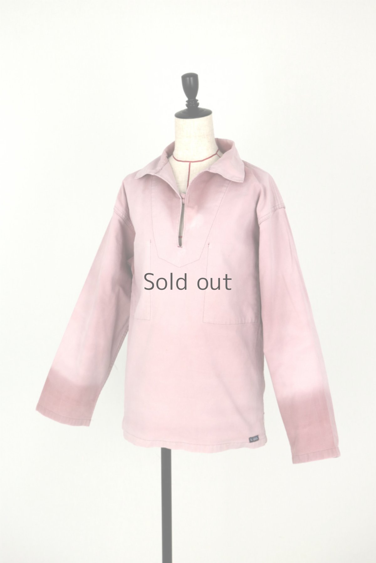 画像10: 【フランス】ビンテージ　セーラーワークシャツ（Le Glazik/サーモンピンク） (10)