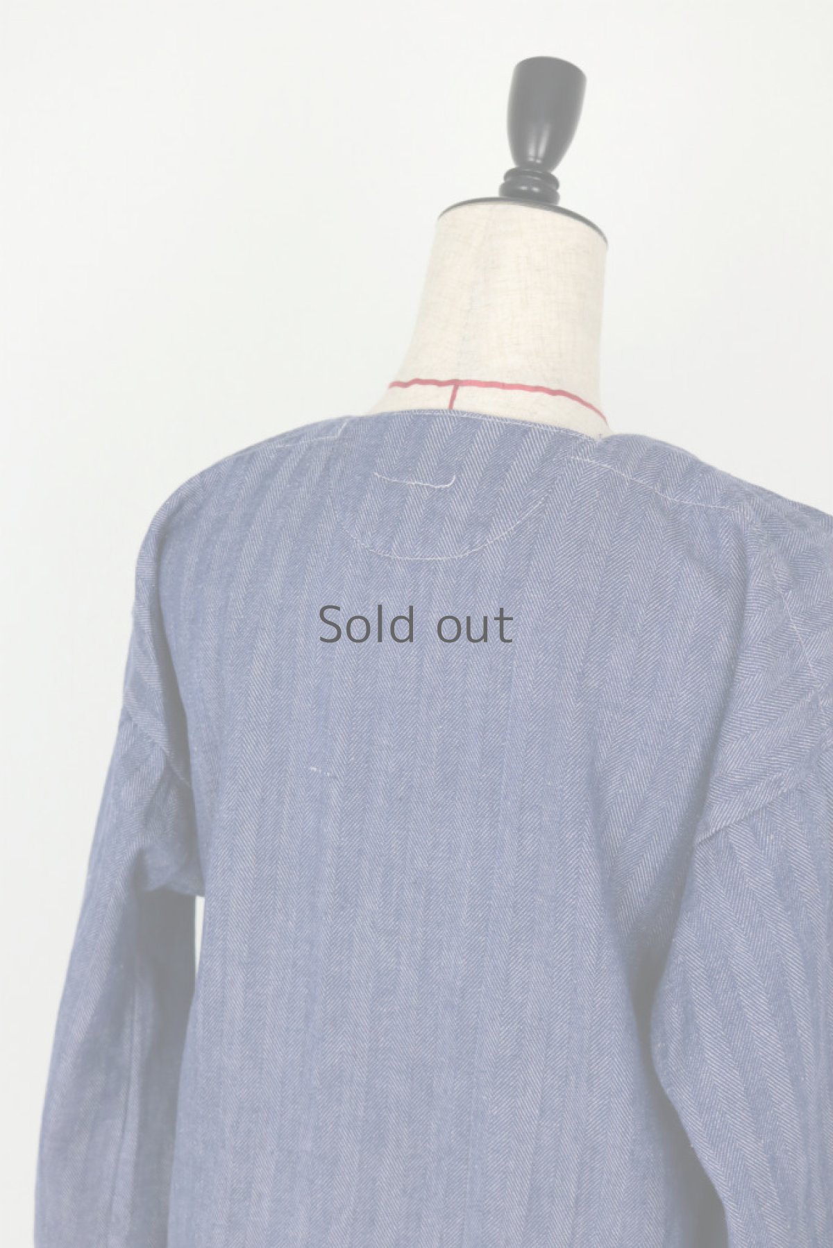 画像7: 【ドイツ】ビンテージ　フィッシャーマンズ　スモックシャツ（裏起毛/ヘリンボーン/小さめ） (7)