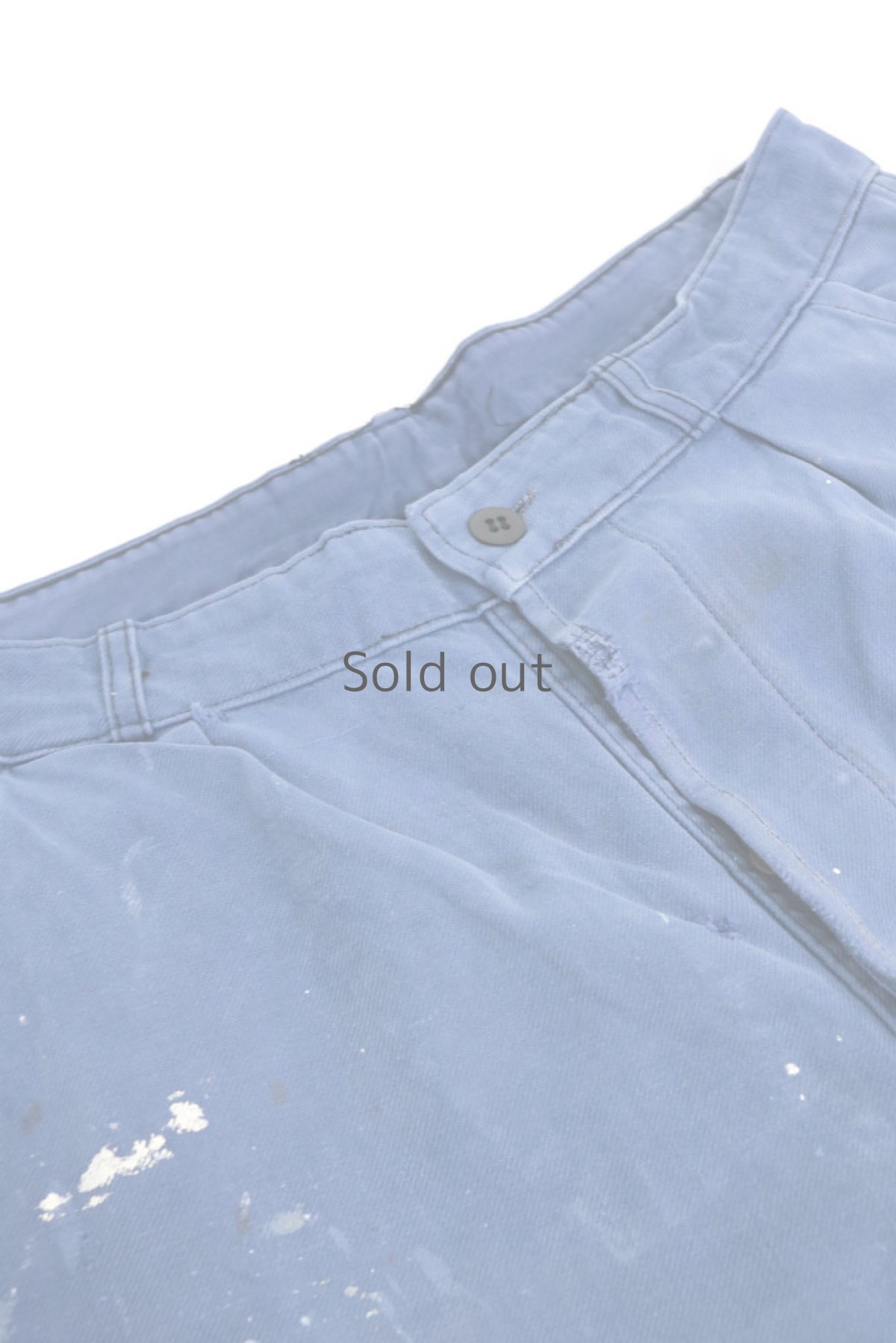 画像2: 【MITSUGU SASAKI】ビンテージ×リメイク　パッチワーク　ワークパンツ(ペンキ汚れ） (2)