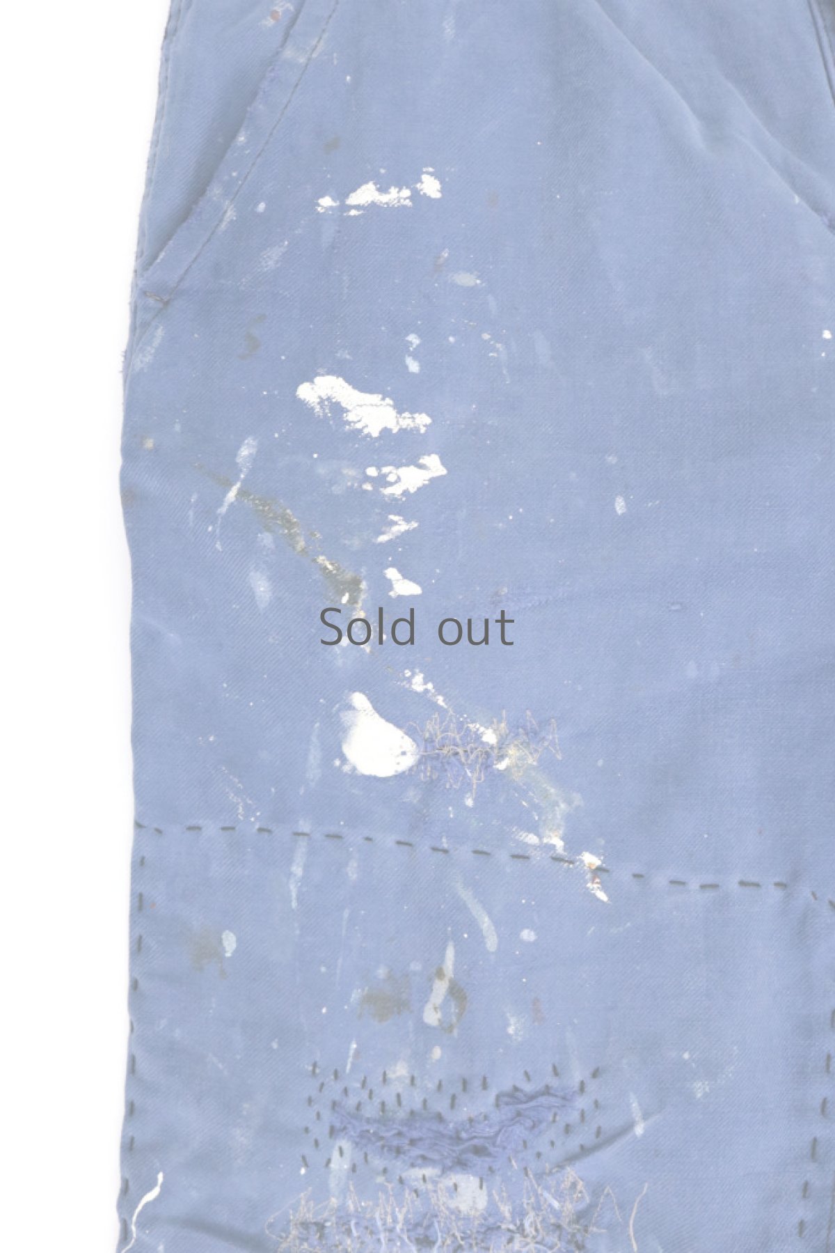 画像3: 【MITSUGU SASAKI】ビンテージ×リメイク　パッチワーク　ワークパンツ(ペンキ汚れ） (3)