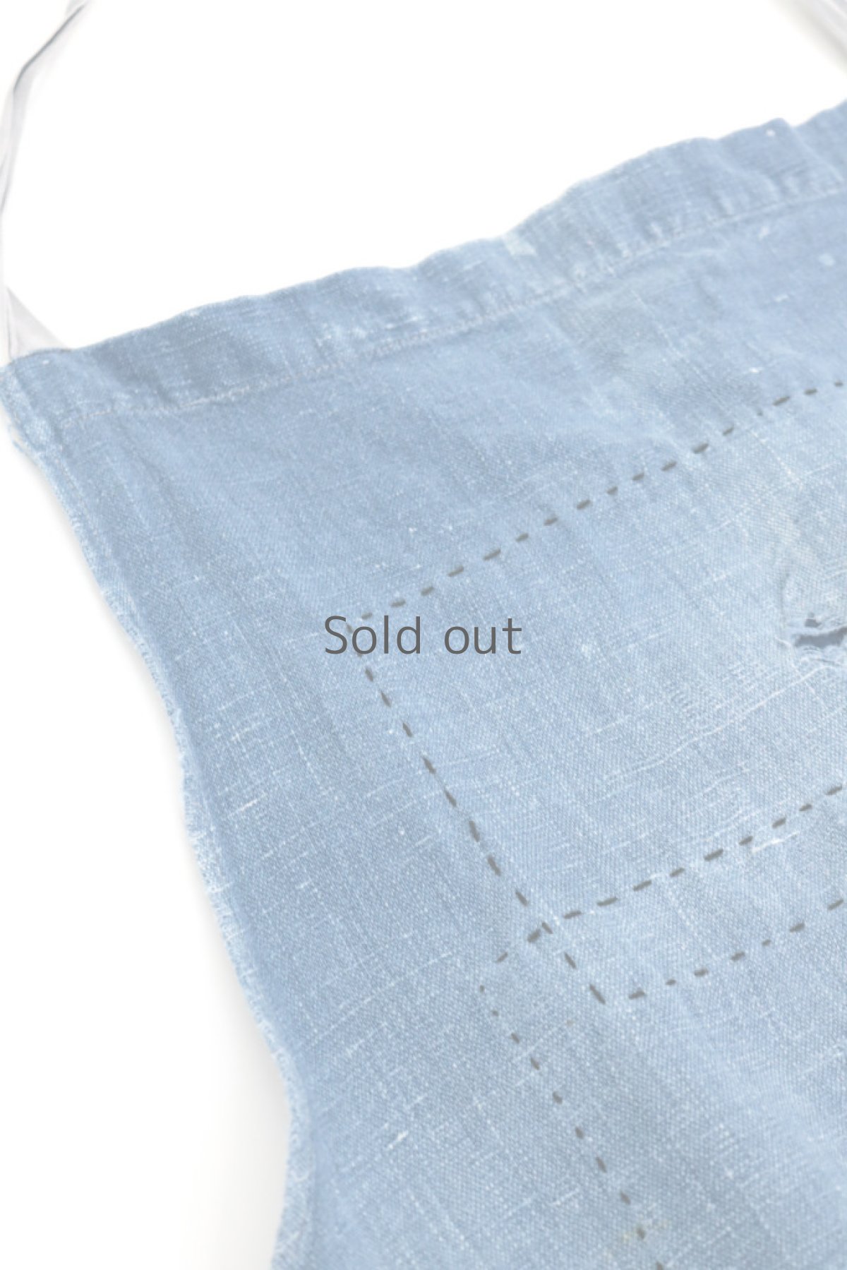 画像2: 【佐々木印】ビンテージリメイク パッチワーク インディゴコットンエプロン (2)