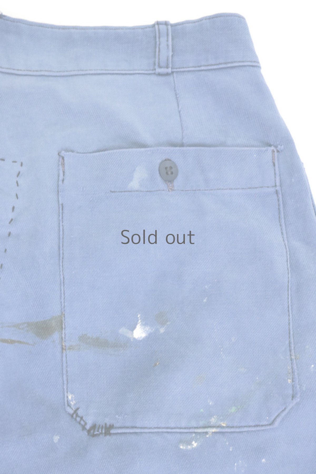 画像9: 【MITSUGU SASAKI】ビンテージ×リメイク　パッチワーク　ワークパンツ(ペンキ汚れ） (9)