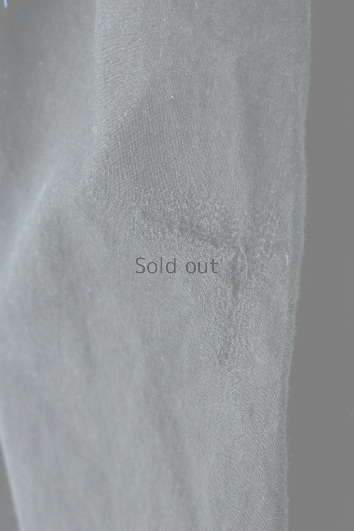 画像11: 【フランス】アンティークコットン×染め　クラシックブラウス(黒/修理あり） (11)