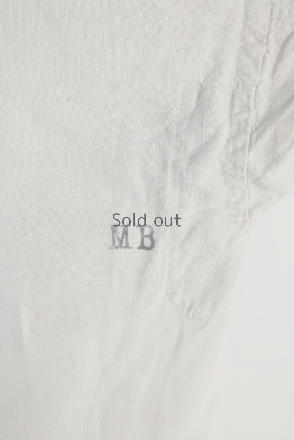 画像8: 【フランス】1900年代 アンティークリネン ローブ(イニシャルスタンプ/MB) (8)